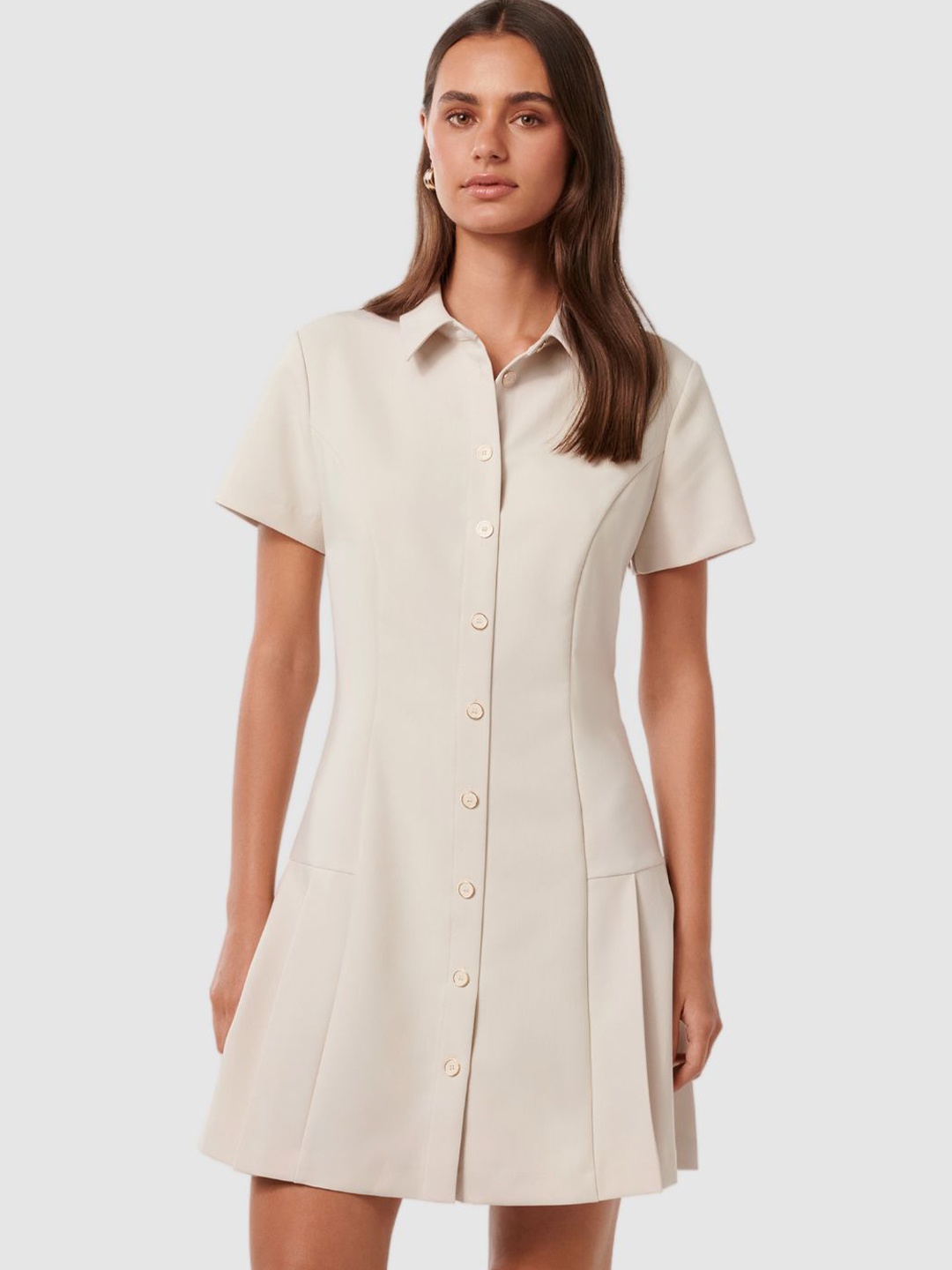 

Forever New Women Drop-Waist Mini Dress, Cream