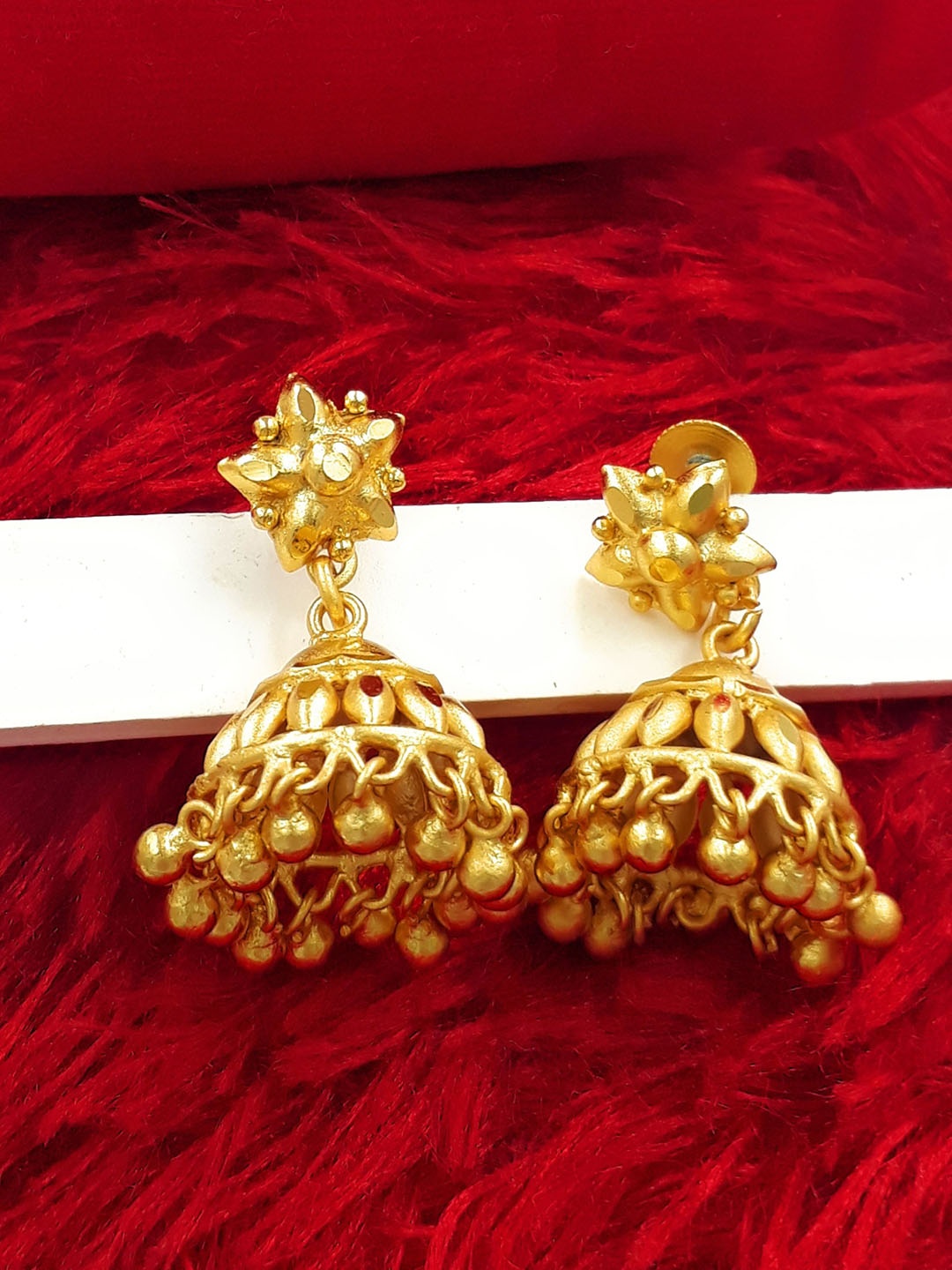

Anujeet Fashion Hub Gold Plated Contemporary Jhumkas