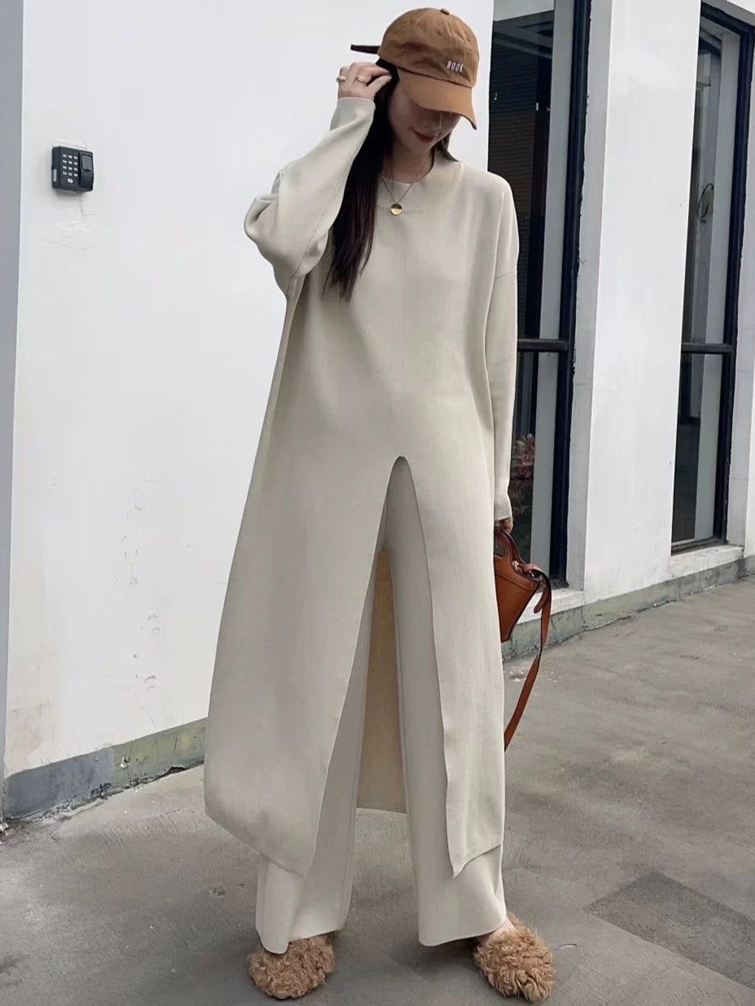 

Alamode By Akanksha Beige Beccy Statement Winter Co-Ord Set- Tracksuit