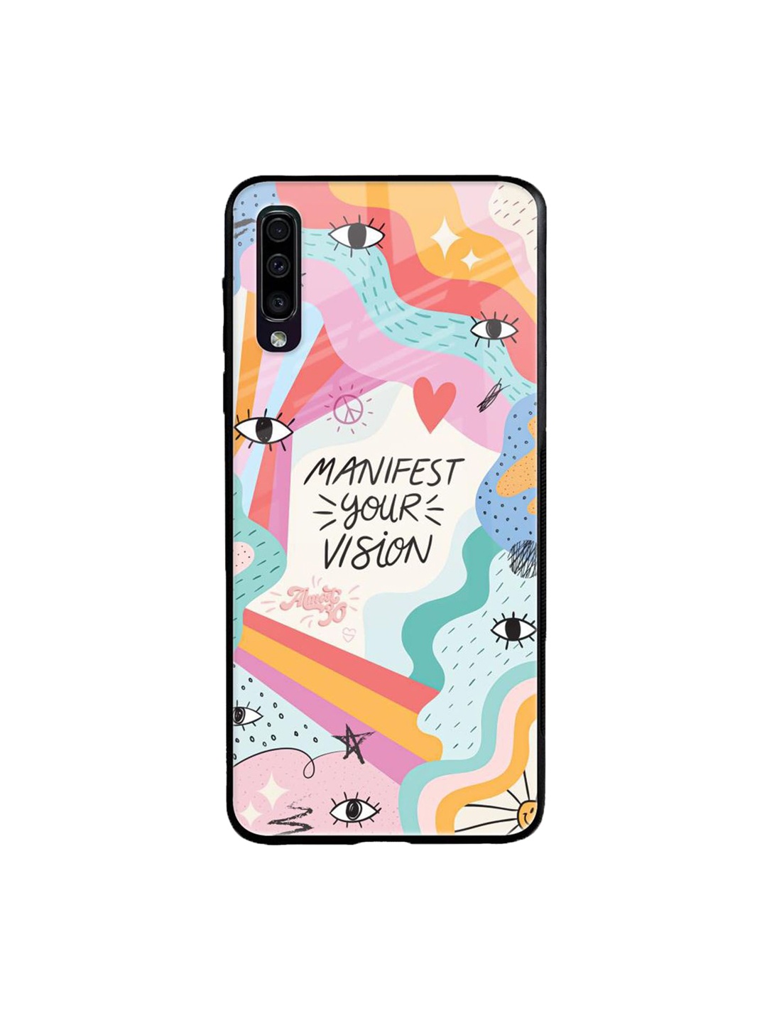 

QRIOH Vision Manifest Printed Samsung Galaxy A50 Back Case, White