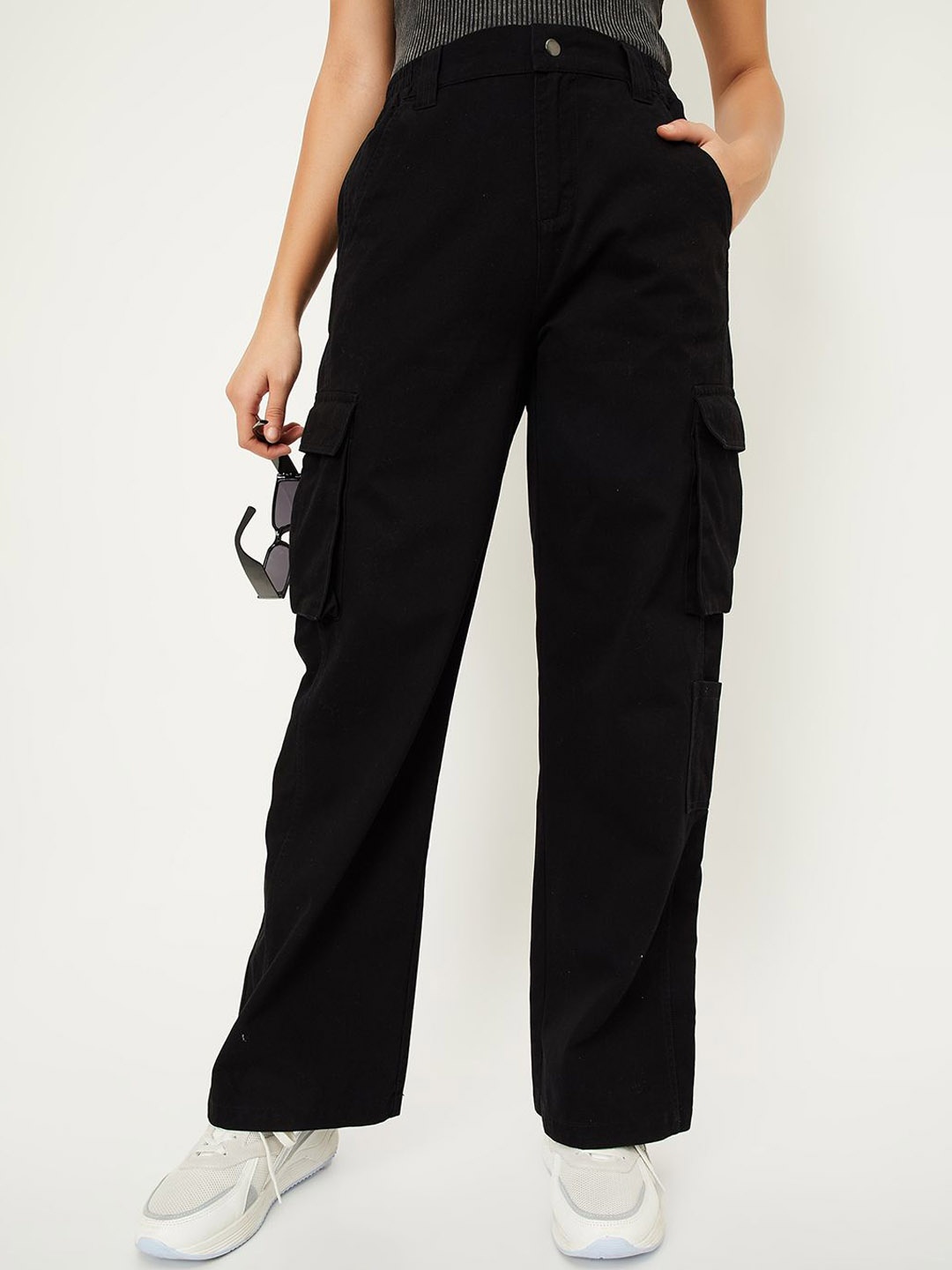 

max Women Regular Fit Mid-Rise Jeans, Black