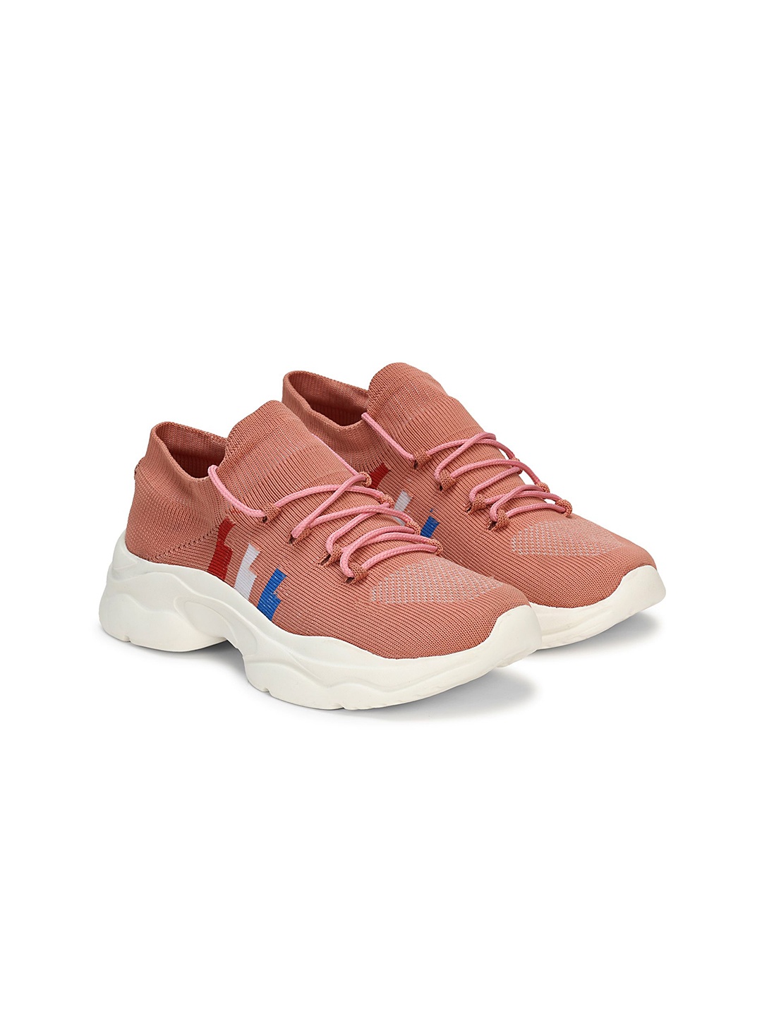 

KRAASA Women Mesh Slip-On Running Shoes, Peach