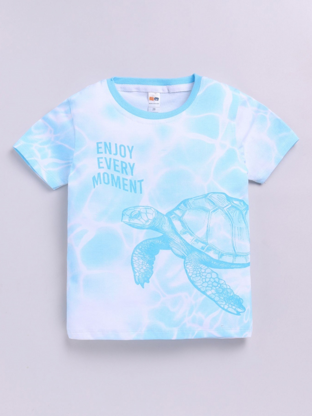 

LITTLE NINJA Boys Graphic Printed Round Neck Cotton T-shirt, White