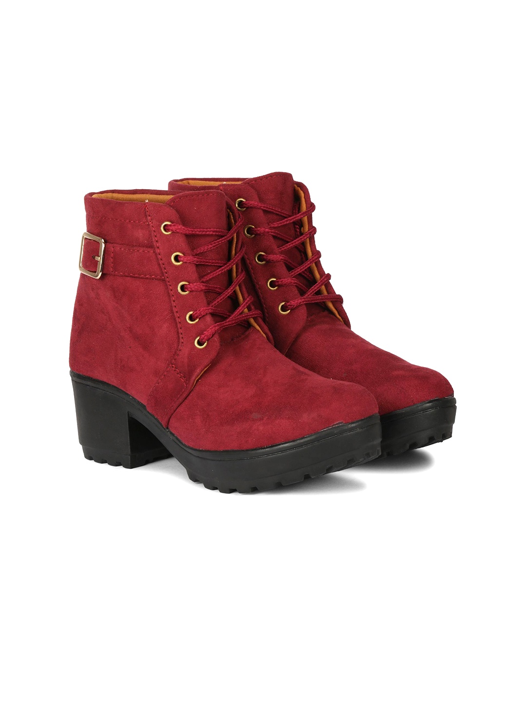 

Commander Shoes Women Lace Up Chukka Boots, Red