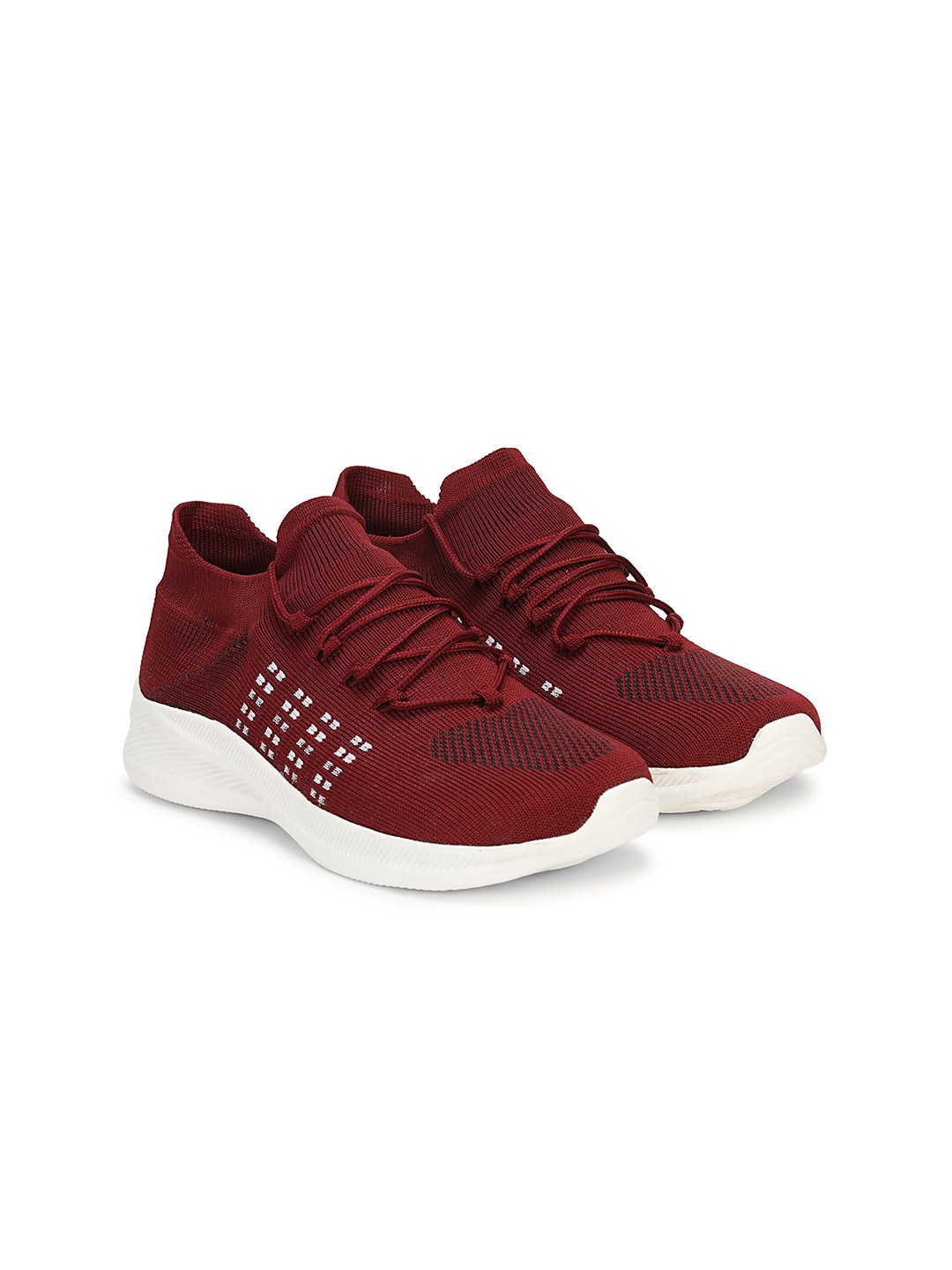 

KRAASA Women Flymesh Lace-Ups Running Shoes, Maroon