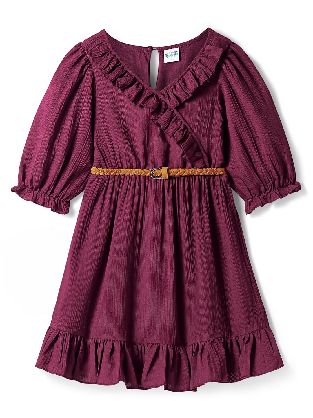 

Hola Bonita Girls Fit & Flare Dress, Maroon