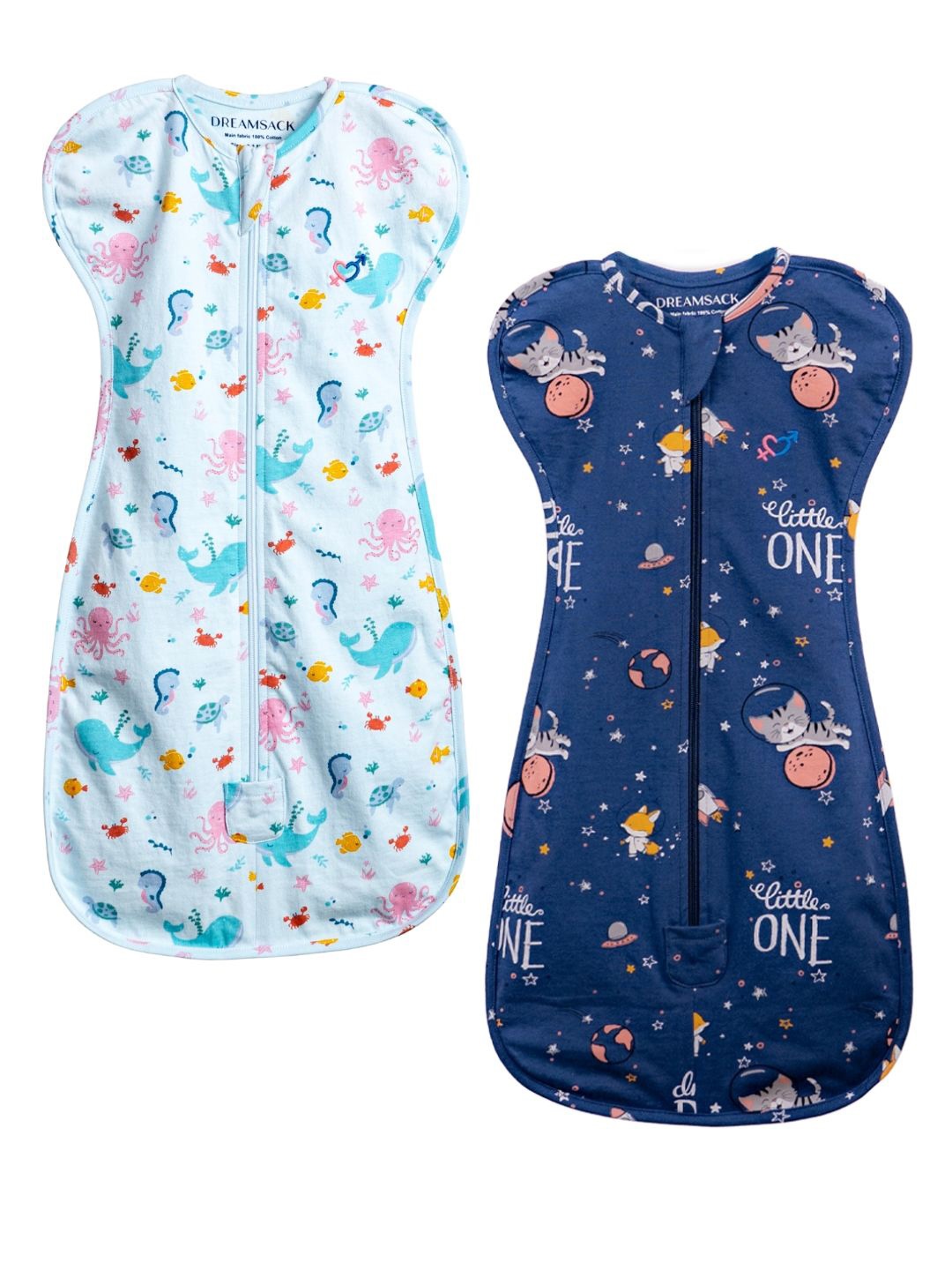 

haus & kinder Kids Pack of 2 Blue Lagoon Dreamsack Snug Swaddle for Baby