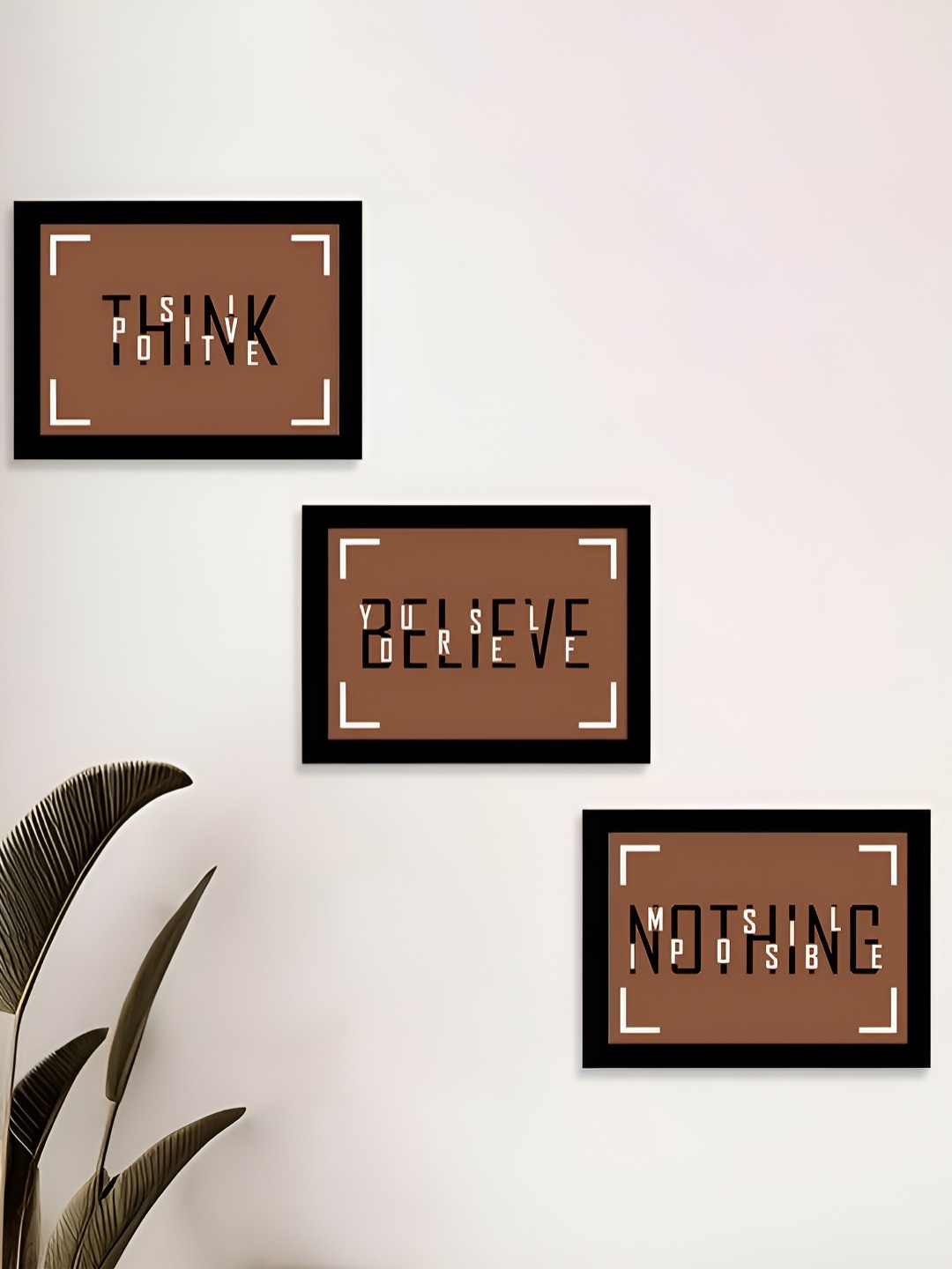 

Art Street White & Black 3 Pieces Motivational Art Prints Wood Wall Art