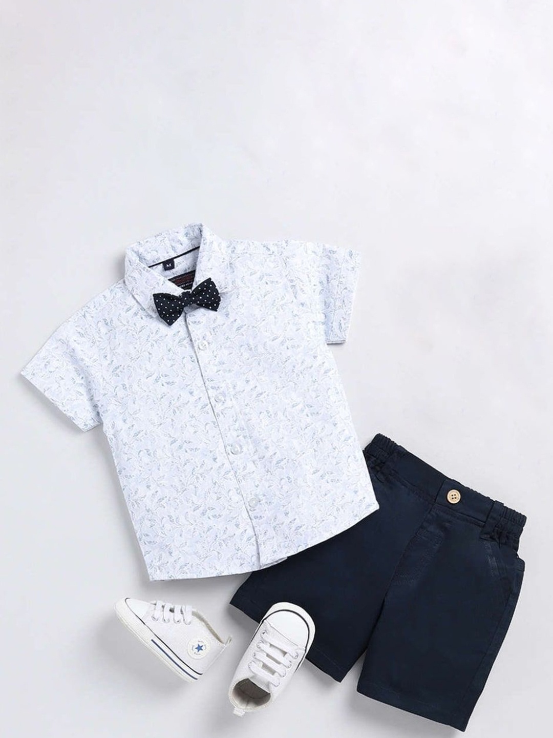 

ULTRINA Boys Printed Short Sleeves Shirt With Shorts, Blue