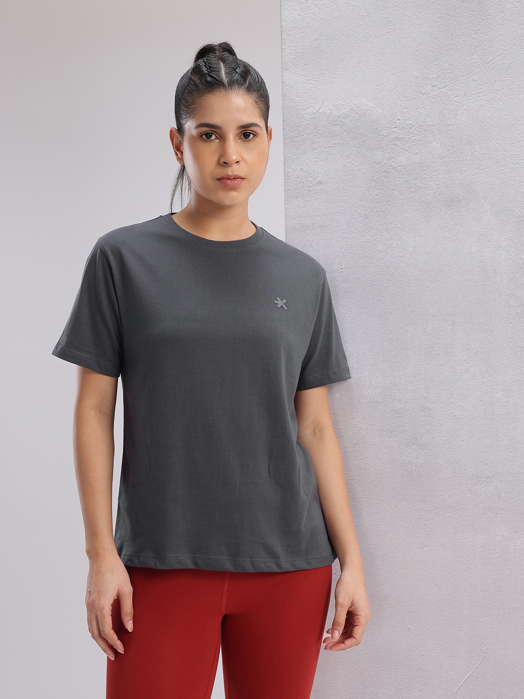 

HRX by Hrithik Roshan Twin Collection Rapid-Dry Printed Training T-shirt, Charcoal