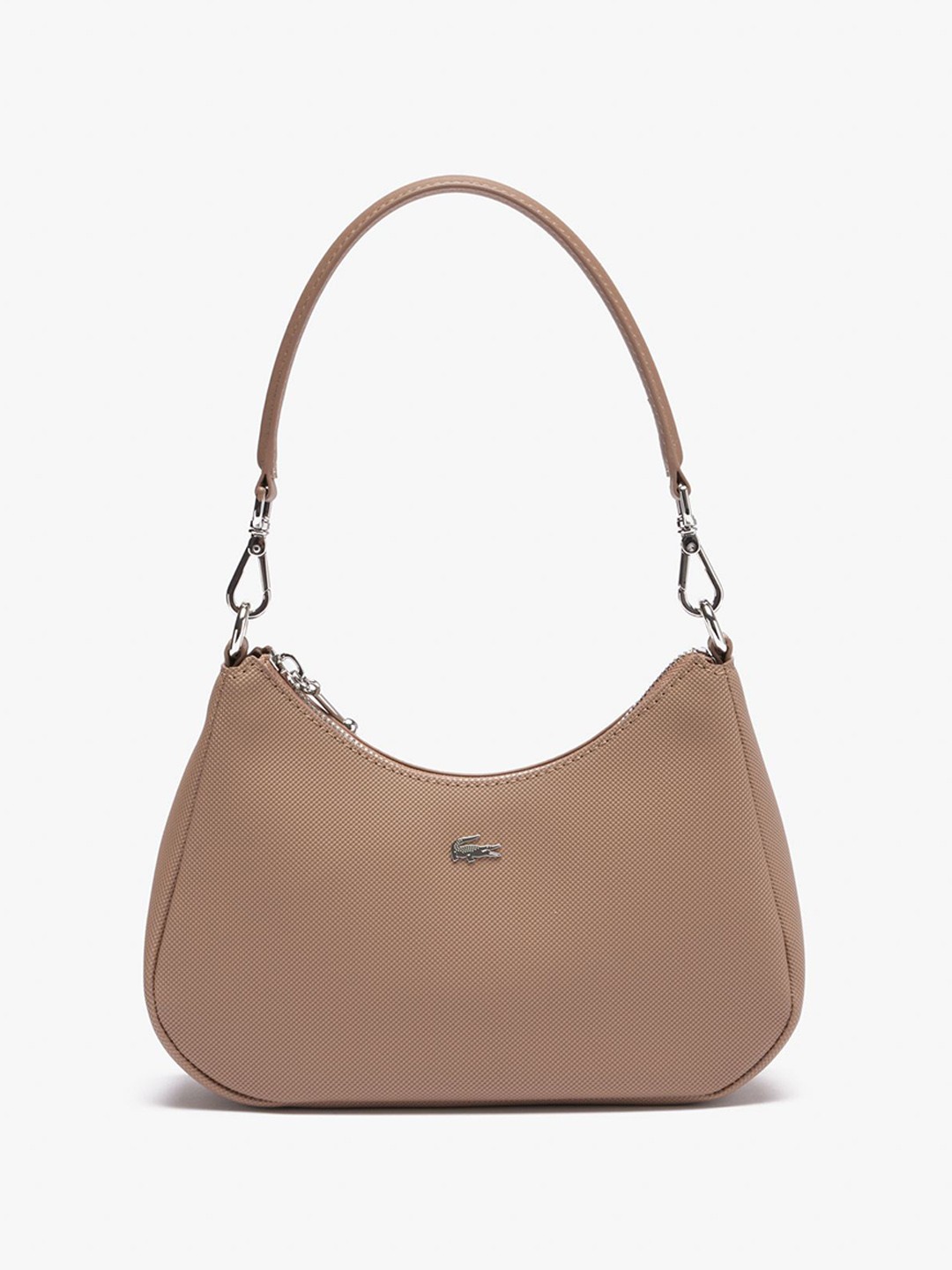 

Lacoste Textured Structured Shoulder Bag, Beige