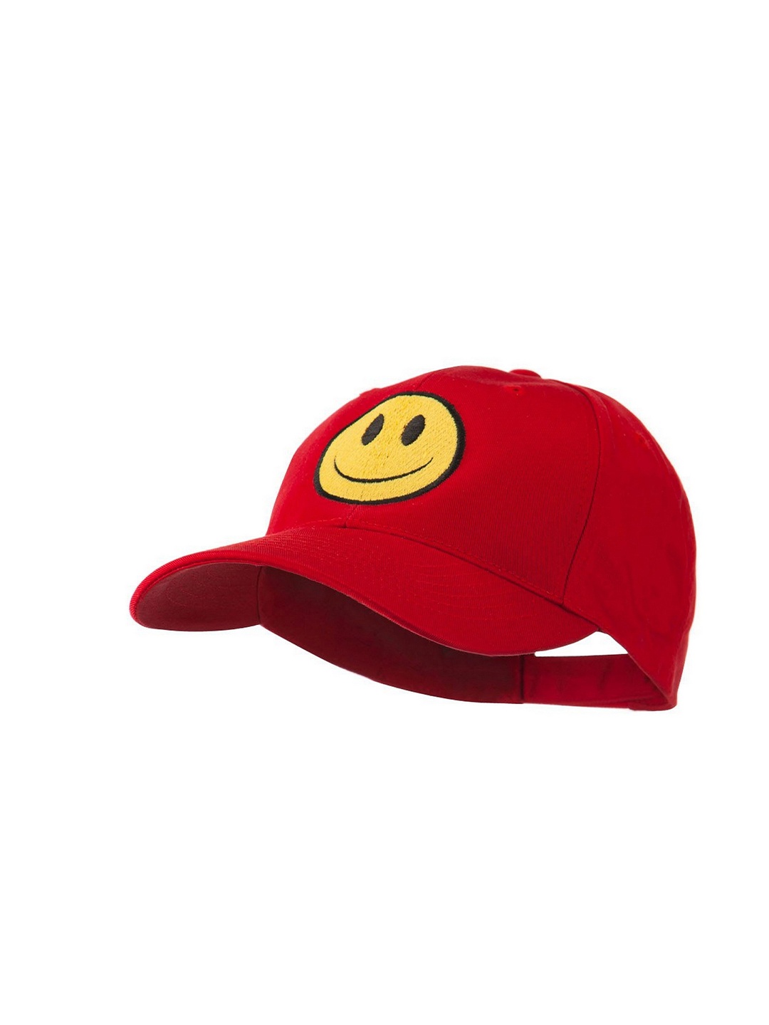 

Infispace Men Embroidered Pure Cotton Smiley Summer Cap, Red