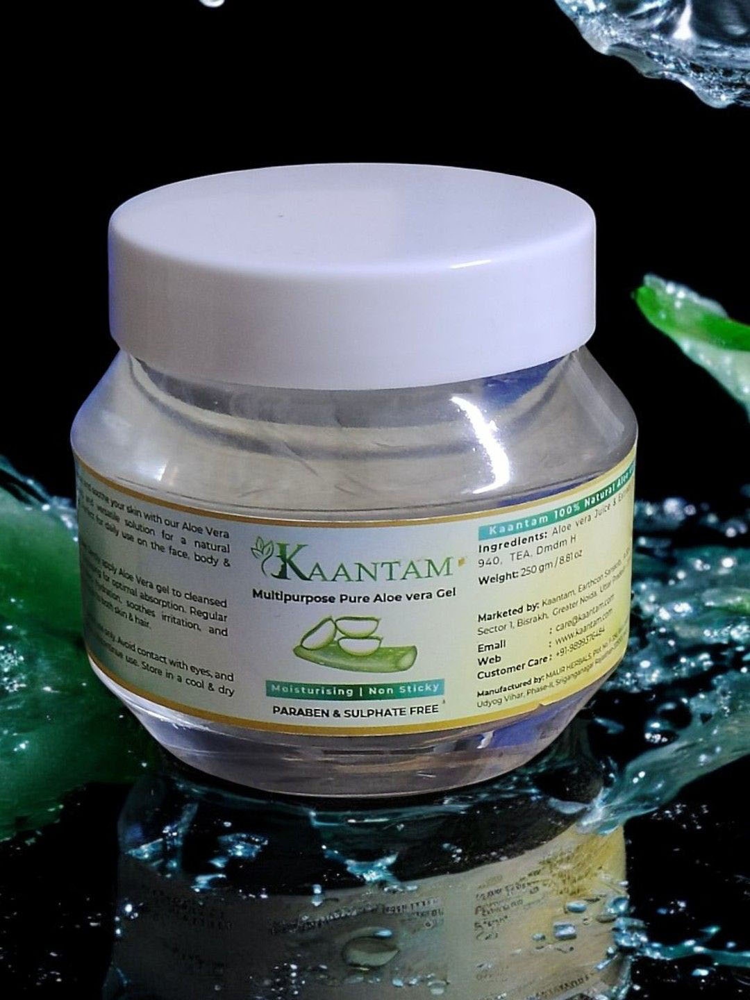 

Kaantam Multipurpose Pure Aloe Vera Gel - 250 g, Transparent