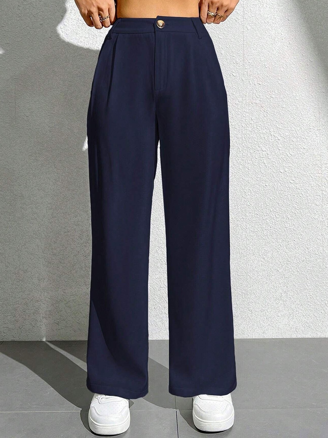 

FNOCKS Women Ultra High-Rise Trousers, Blue