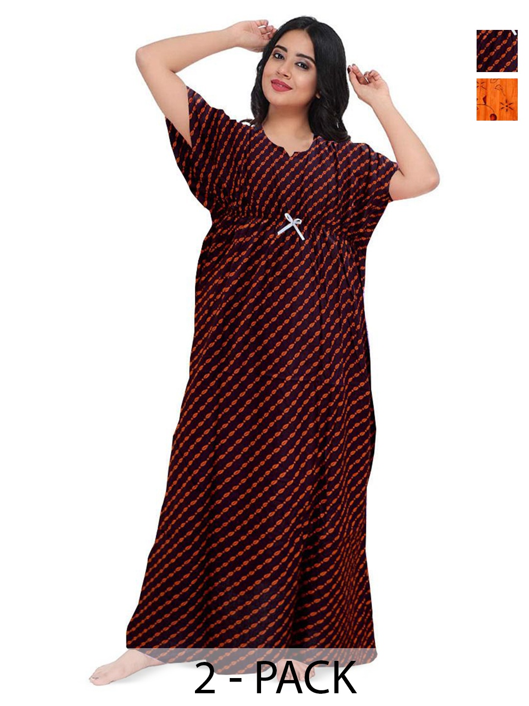 

PR PINK ROYAL Printed Maxi Nightdress, Red