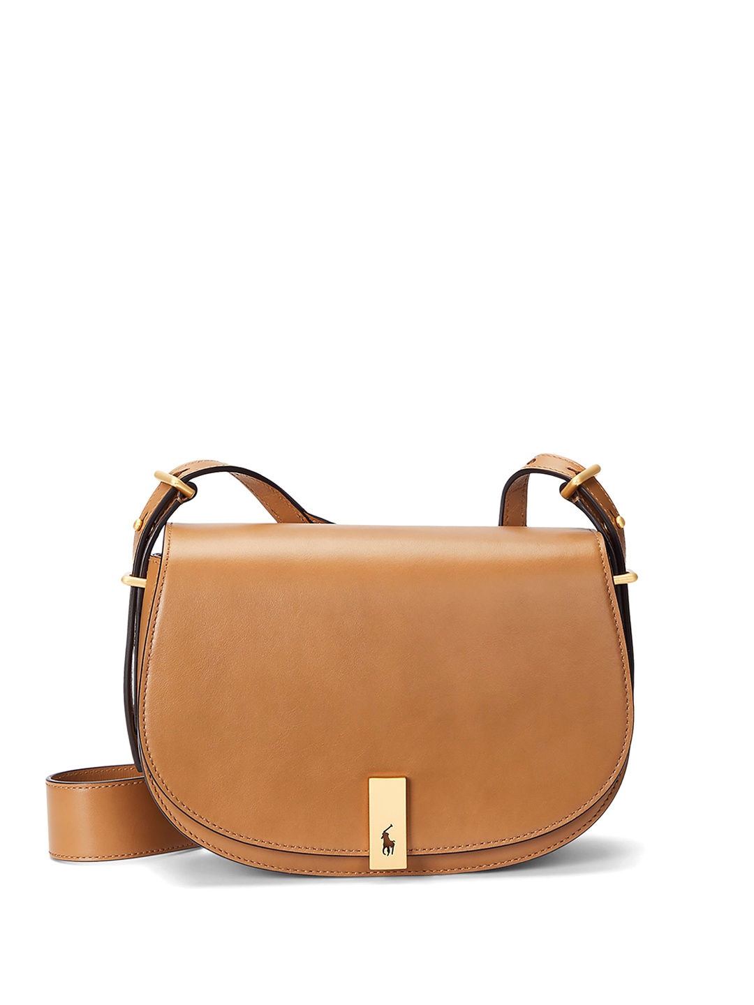 

Polo Ralph Lauren Polo ID Leather Saddle Bag, Beige