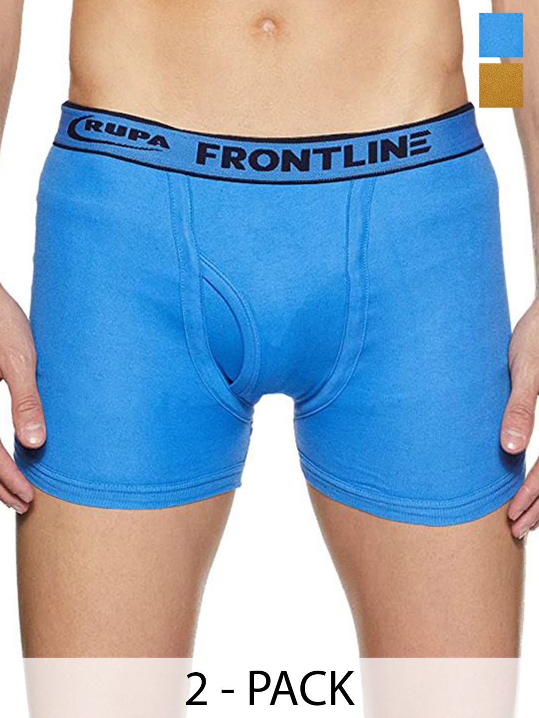 

Rupa Men Pack Of 2 Pure Combed Cotton Trunks, Blue
