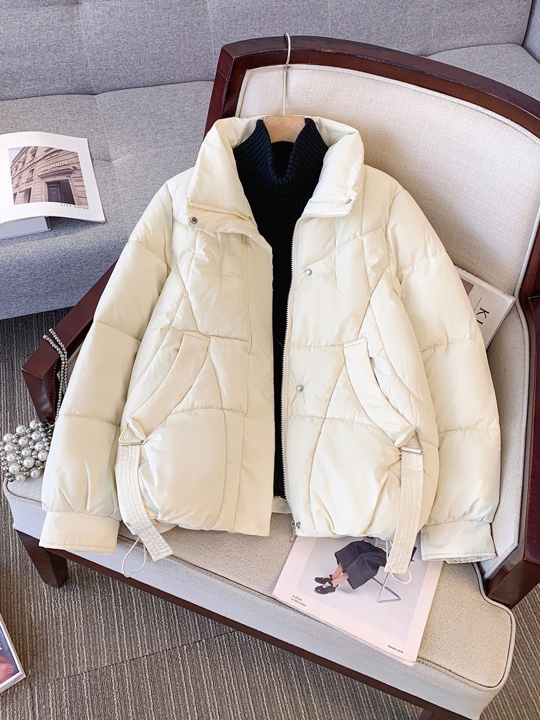 

Alamode By Akanksha Karo Warm Parka Jacket, Beige