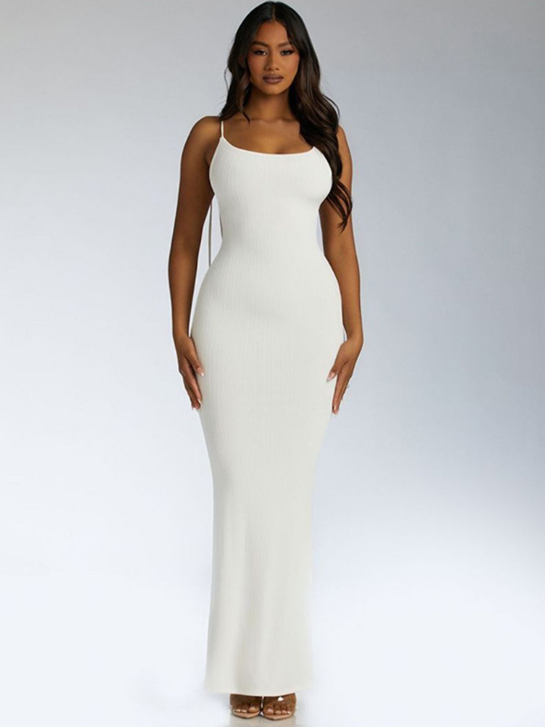 

StyleCast Shoulder Straps Maxi Dress, White