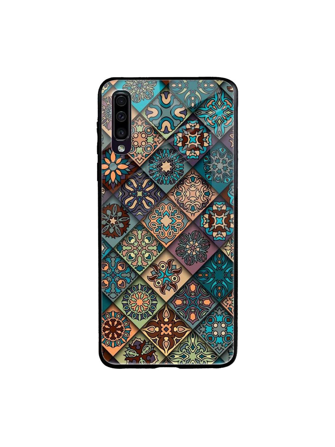 

QRIOH Retro Art Printed Samsung Galaxy A50 Back Case, Teal