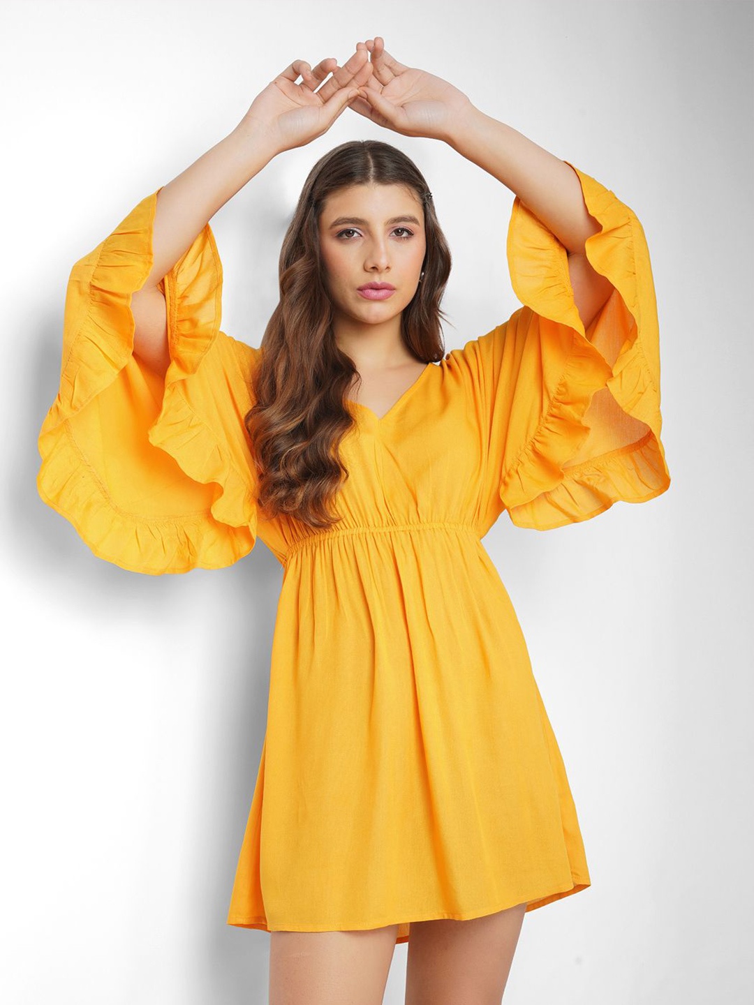 

HERE&NOW Fit & Flare Midi Dress, Yellow