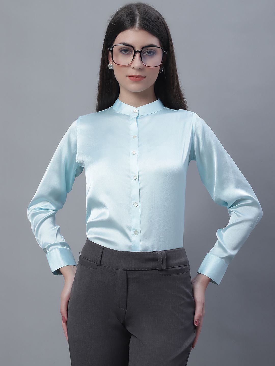 

JAINISH Women Opaque Casual Shirt, Blue
