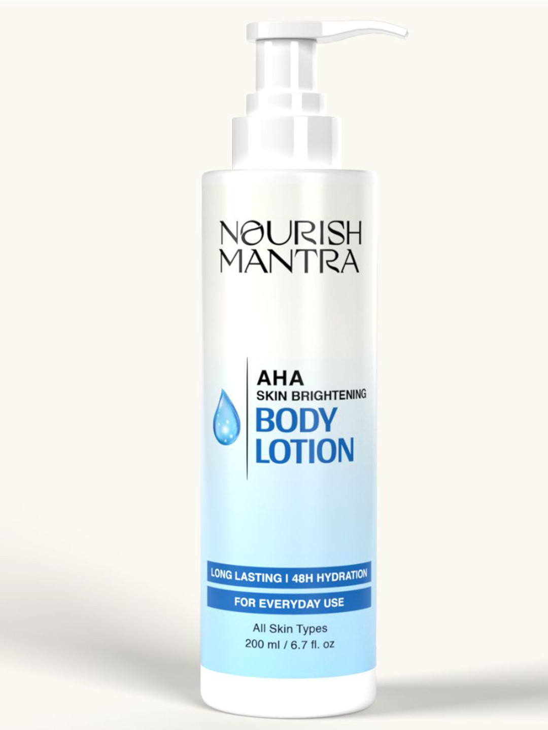 

Nourish Mantra AHA Skin Brightening Body Lotion For Improved Skin Texture - 200 ml, Navy blue