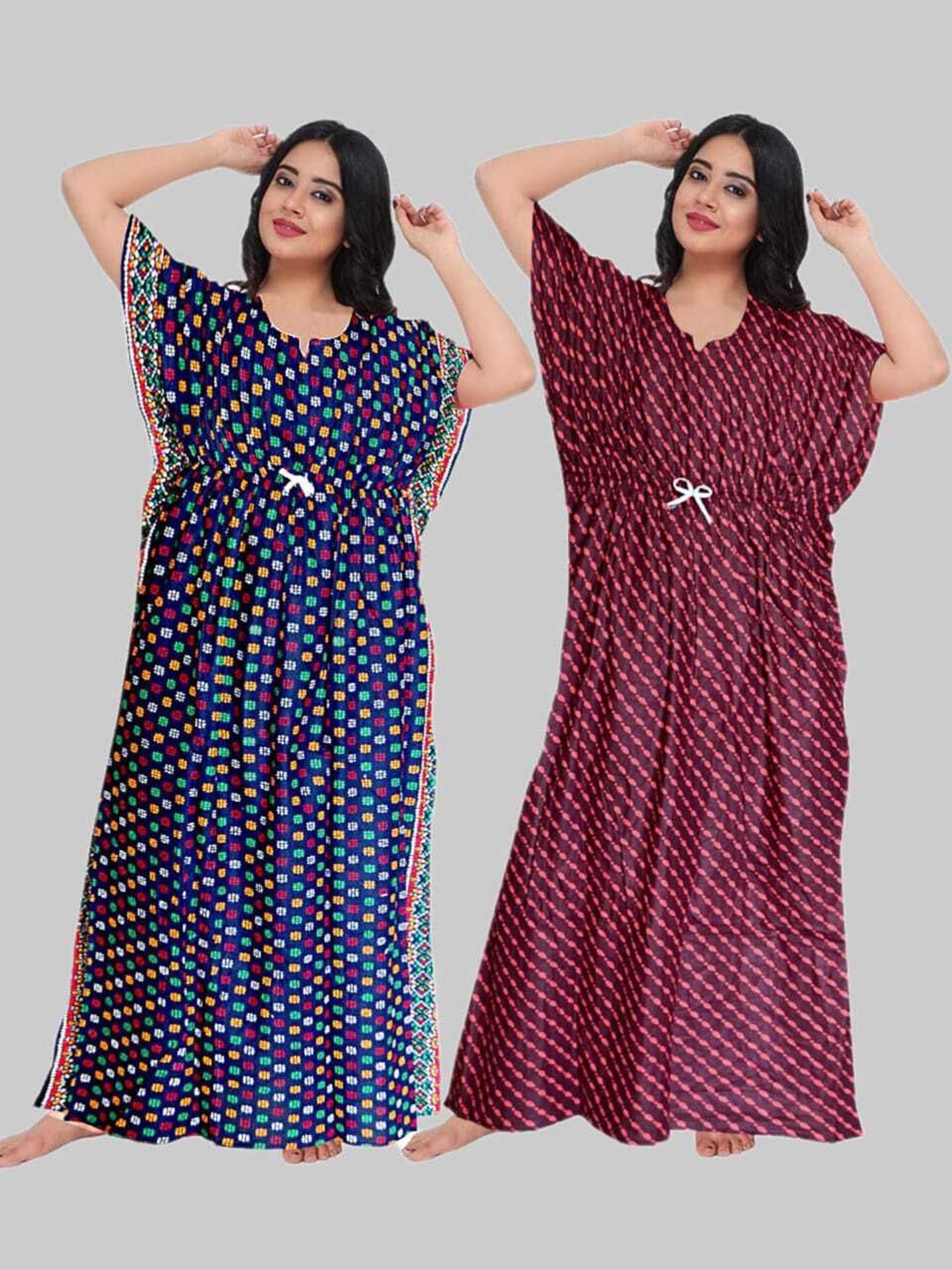

PR PINK ROYAL Printed Maxi Nightdress, Red