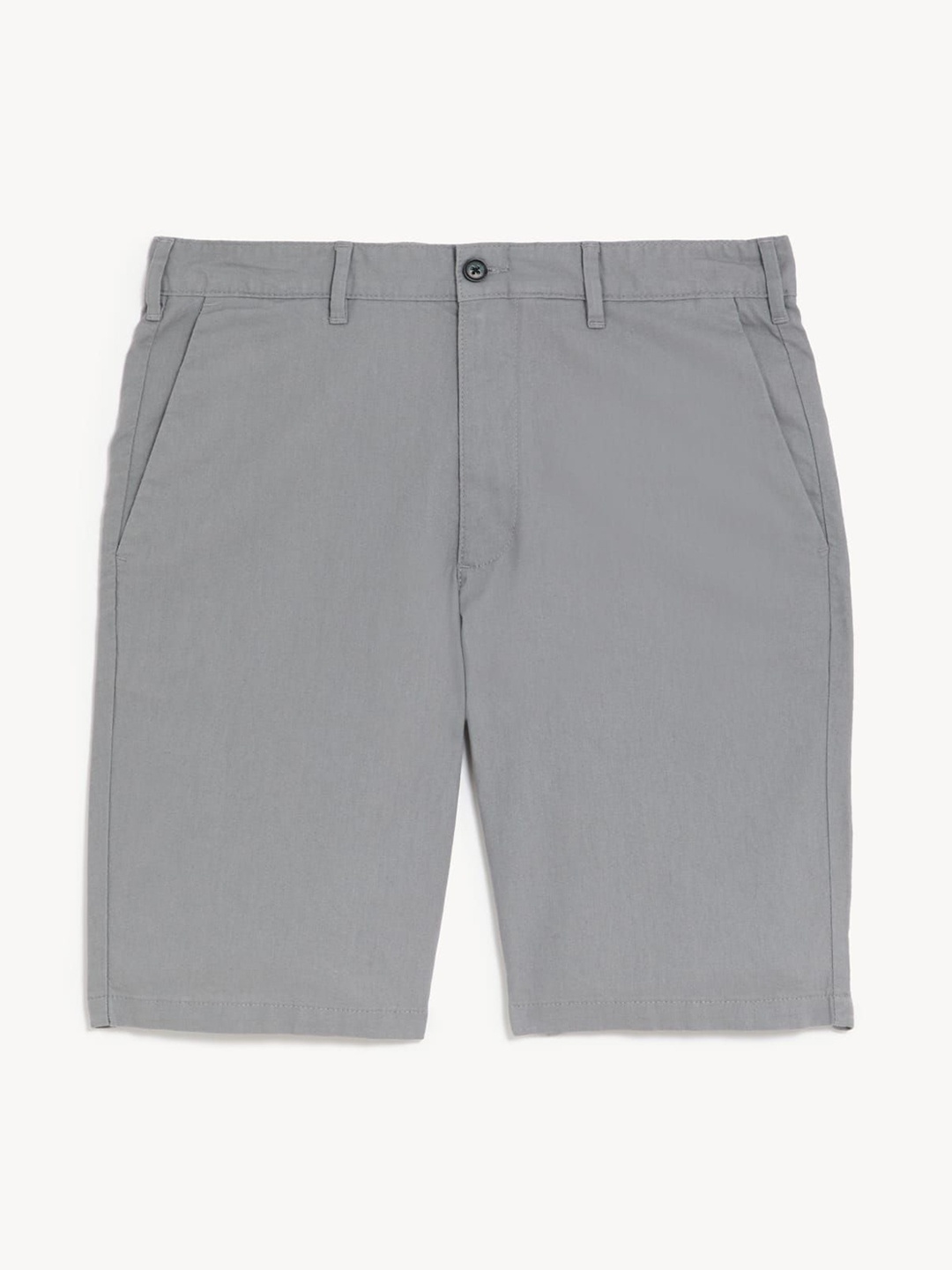 

Marks & Spencer Men High-Rise Chino Shorts, Grey