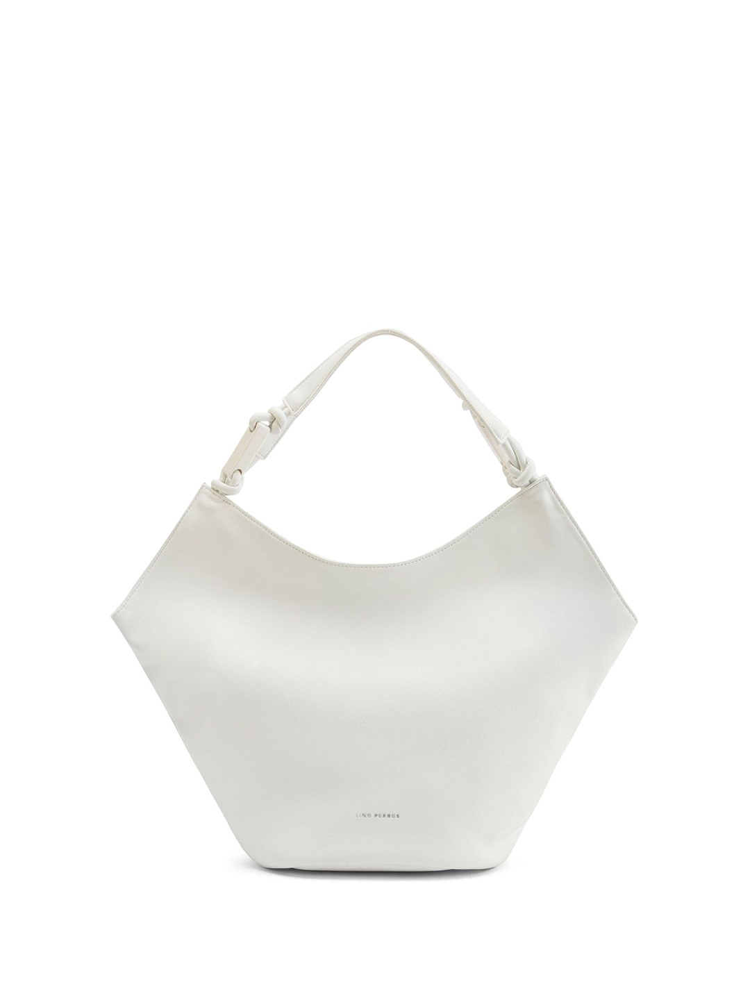 

Lino Perros PU Structured Hobo Bag with Tasselled, White