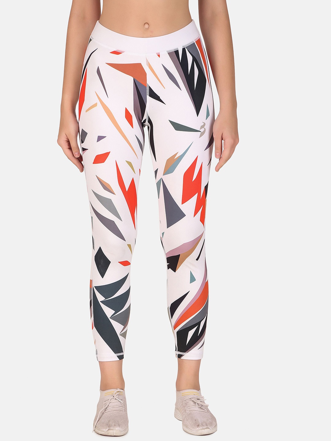 

BENZOS Women Printed Mid-Rise Tracksuits, White