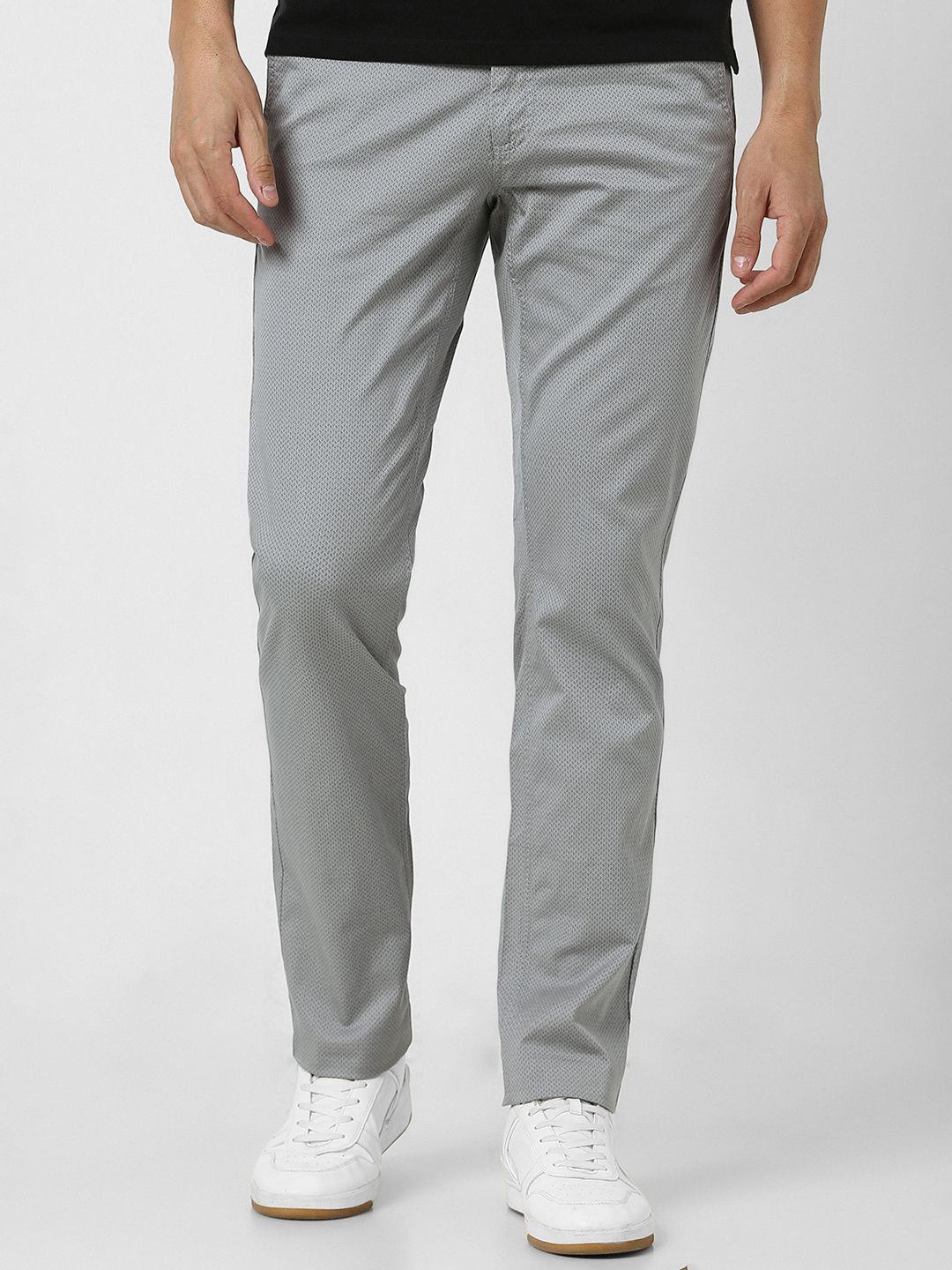 

Van Heusen Sport Men Slim Fit Mid-Rise Trousers, Grey