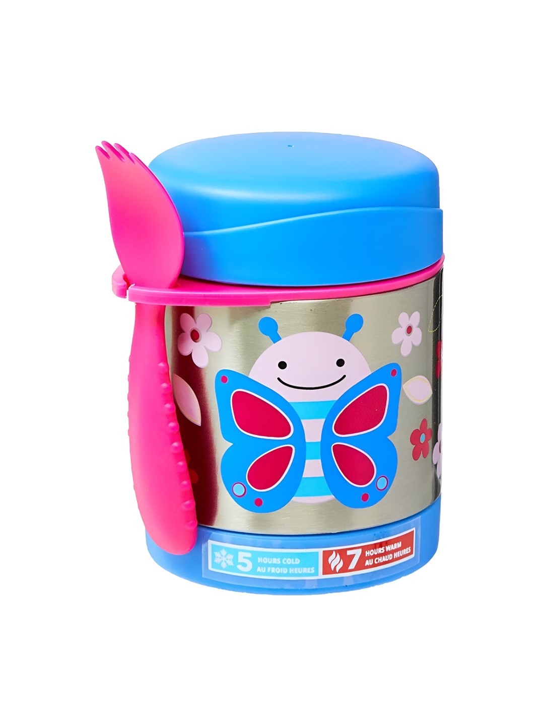 

SKIP HOP Kids Butterfly Blue Stainless Steel Insulated Food Jar Dishwasher Safe Lunch Box