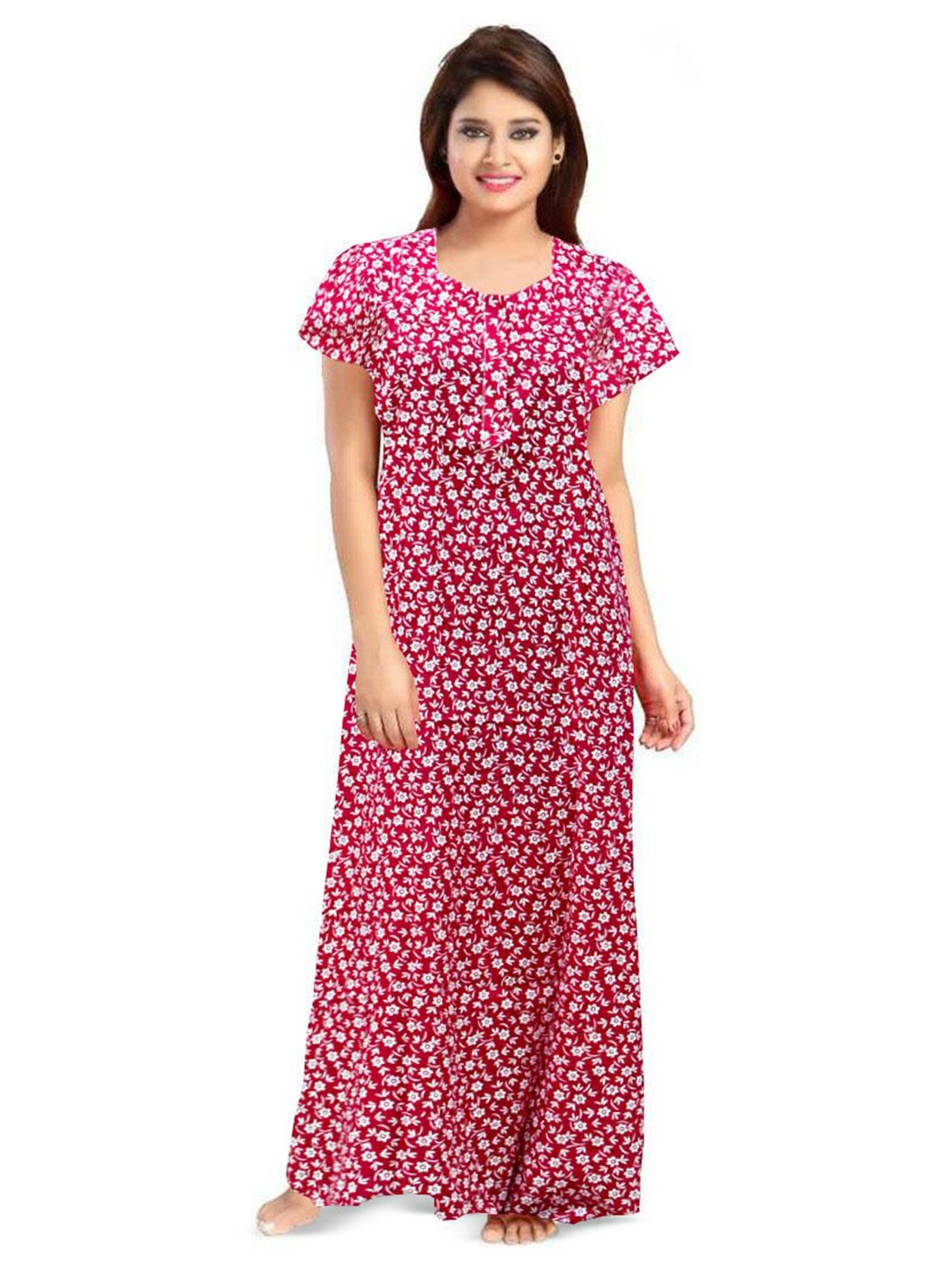 

PR PINK ROYAL Printed Maxi Nightdress