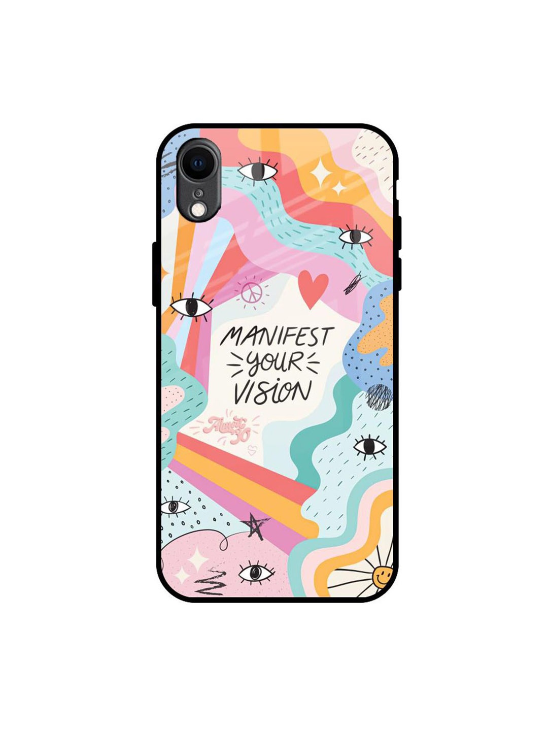 

QRIOH Quirky Printed iPhone XR Back Case Mobile Accessories, White