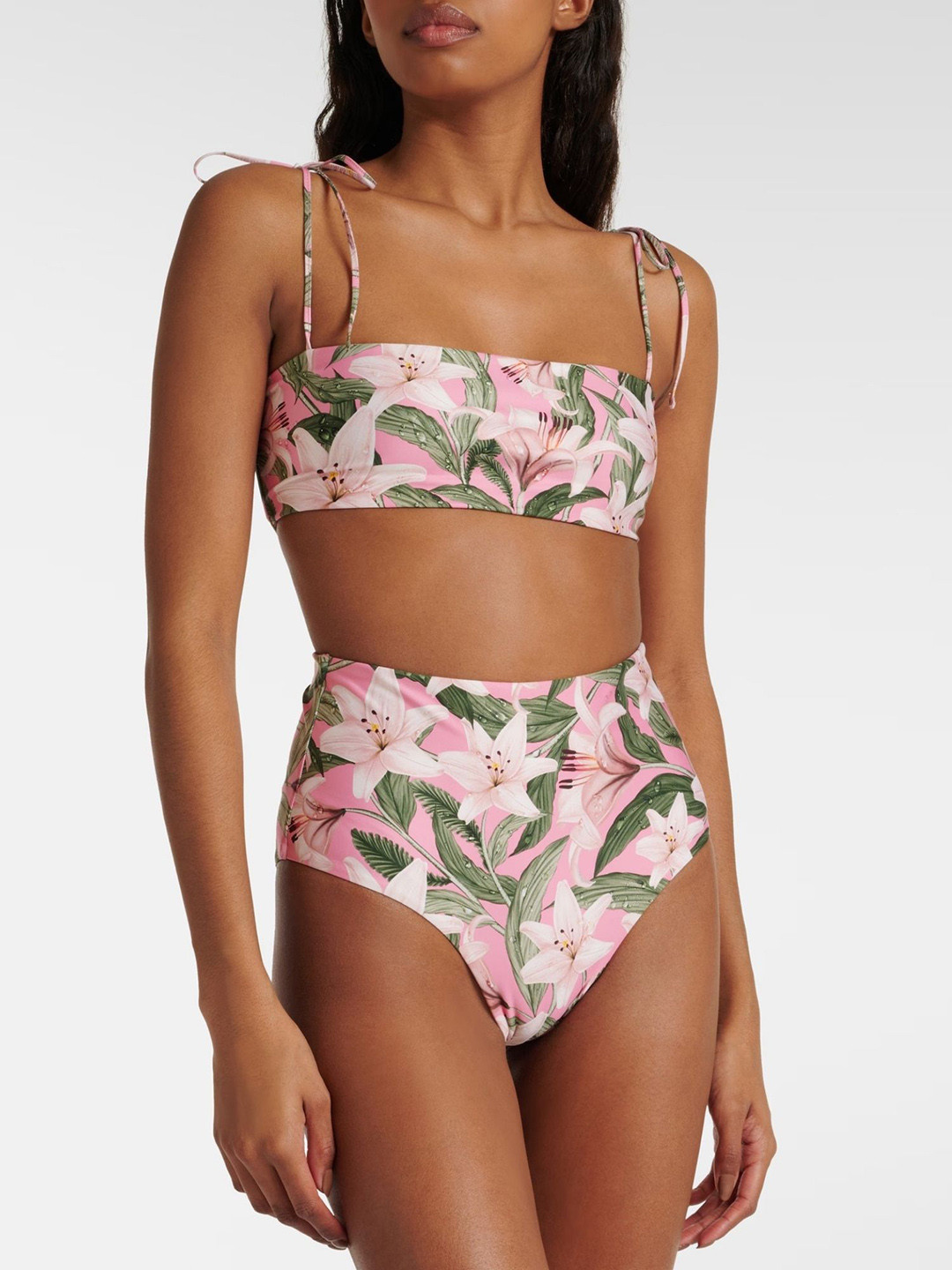 

Addery Lily Floral Printed Swimwear Cover Up Set, Pink
