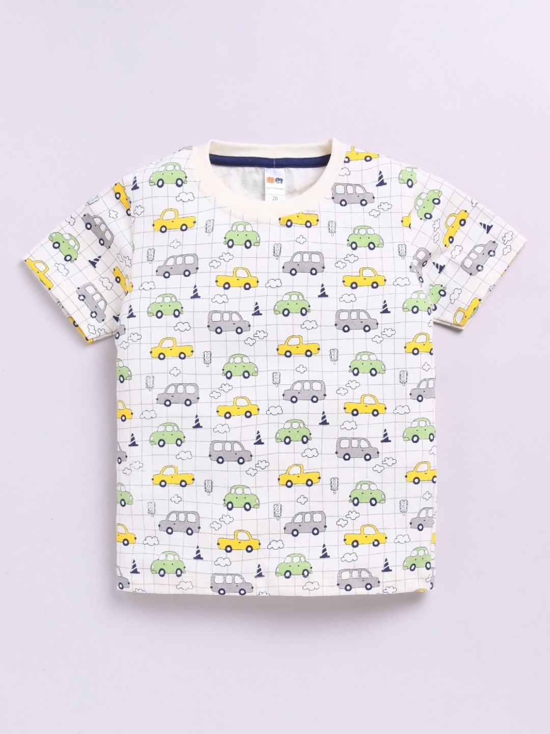 

LITTLE NINJA Boys Conversational Printed Round Neck Cotton T-shirt, White