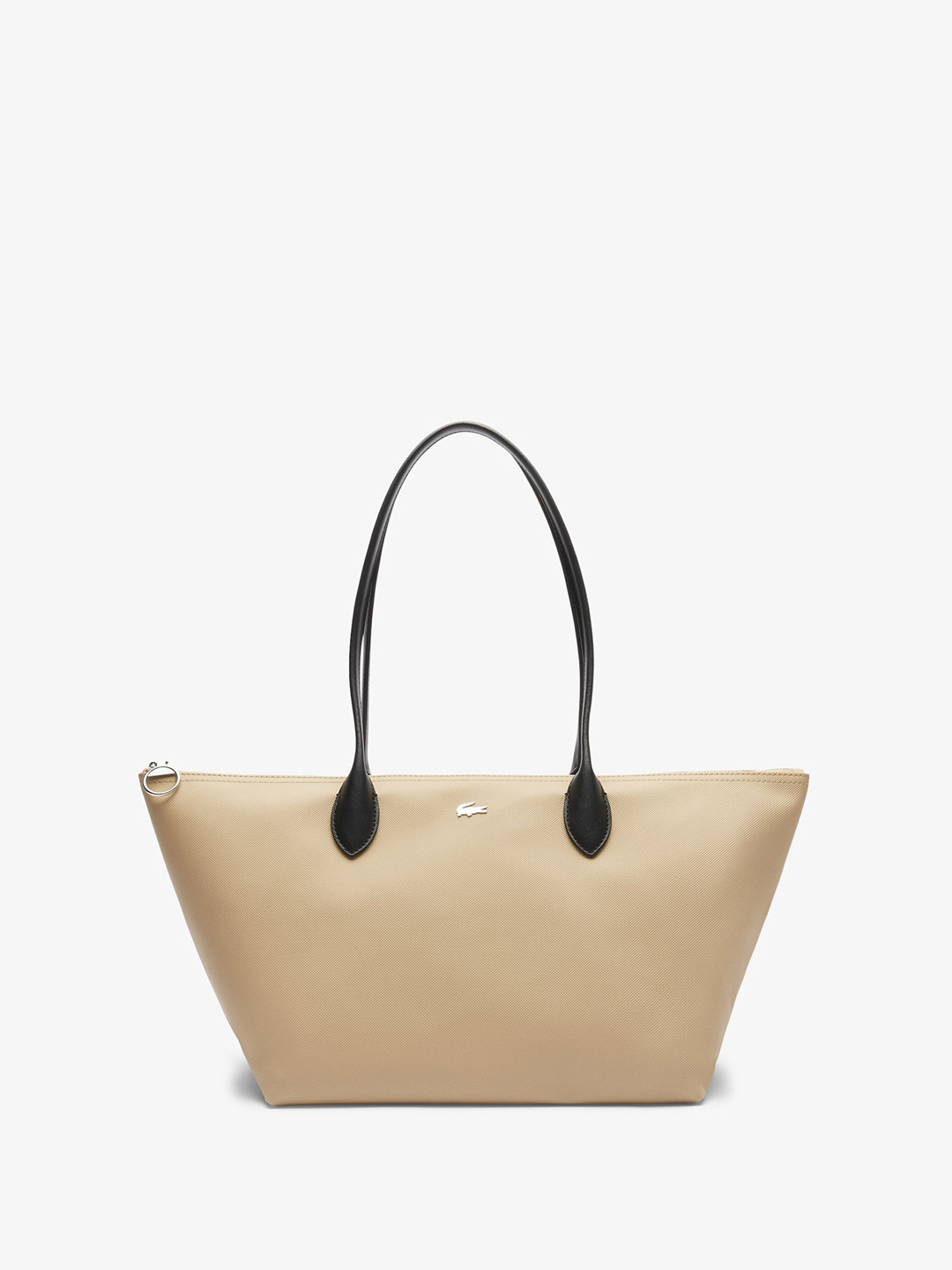 

Lacoste Textured Structured Shoulder Bag, Cream