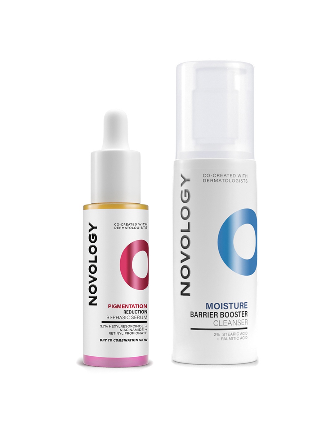 

Novology Set Of Moisture Barrier Booster Cleaner & Pigmentation Reduction Serum, White