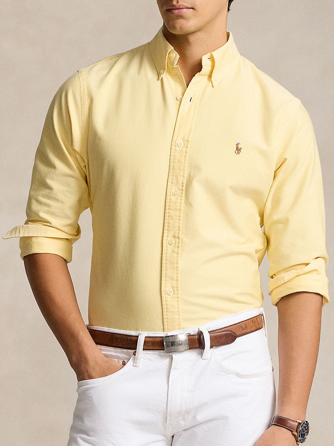 

Polo Ralph Lauren Pure Cotton Custom Fit Oxford Shirt, Yellow