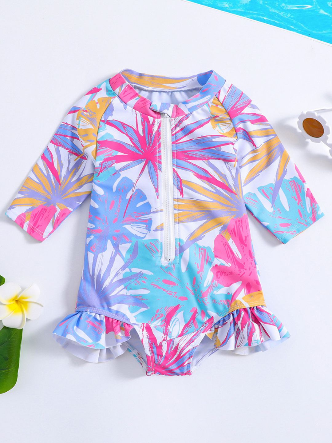 

YK Girls Printed Bodysuit, Purple