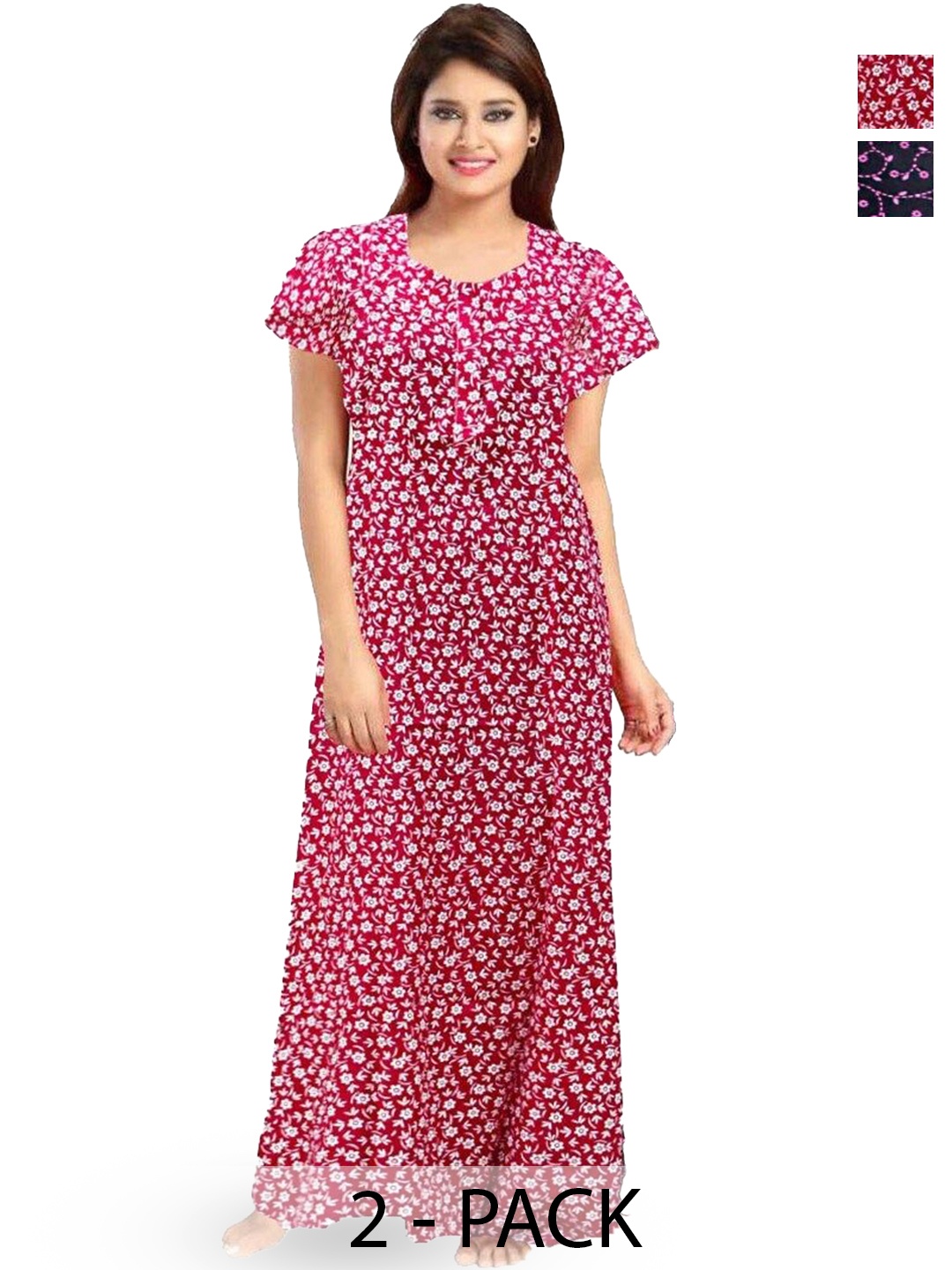 

PR PINK ROYAL Printed Maxi Nightdress