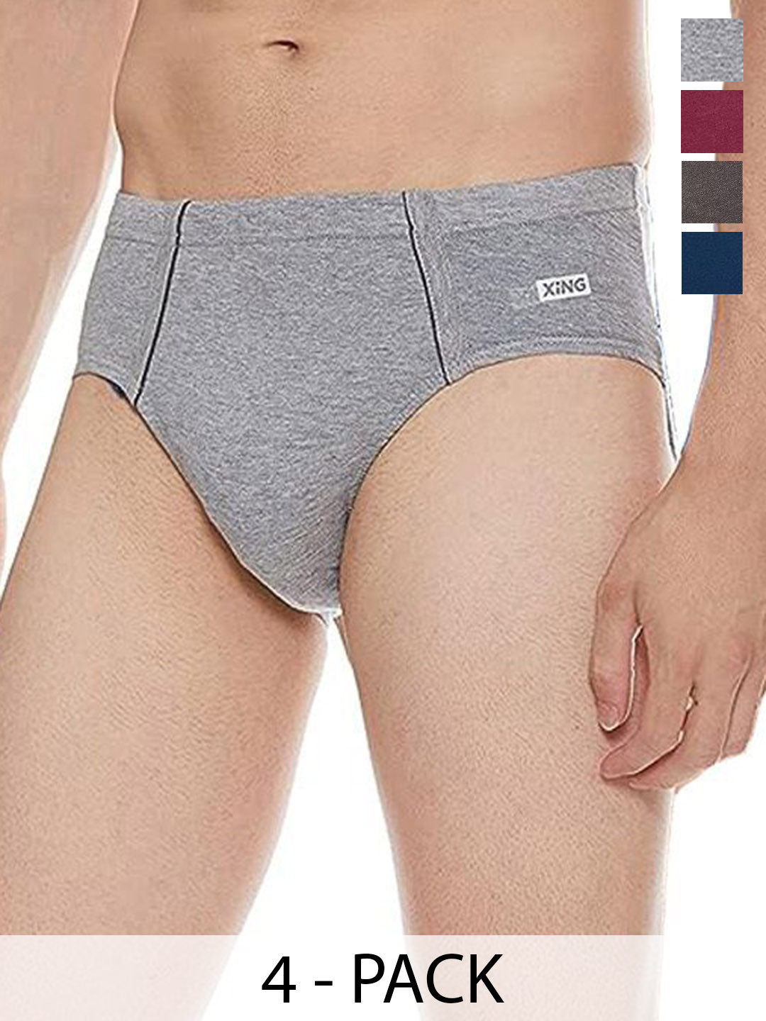 

Rupa Pack Of 4 Assorted Pure Cotton Basic Briefs - Frontline-Xing-Brief-IE-4--100