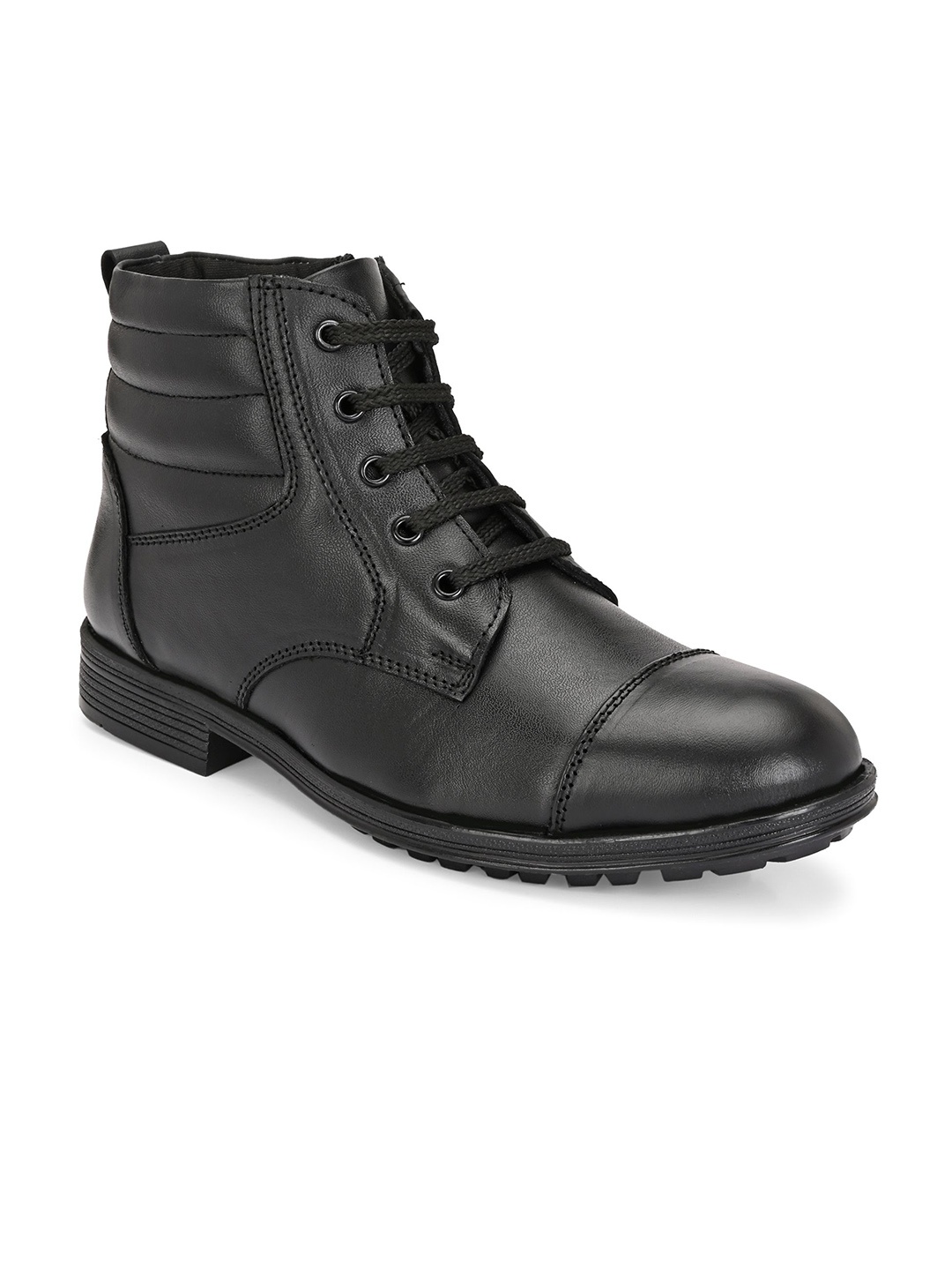 

AfroJack Men Heeled Leather Boots, Black