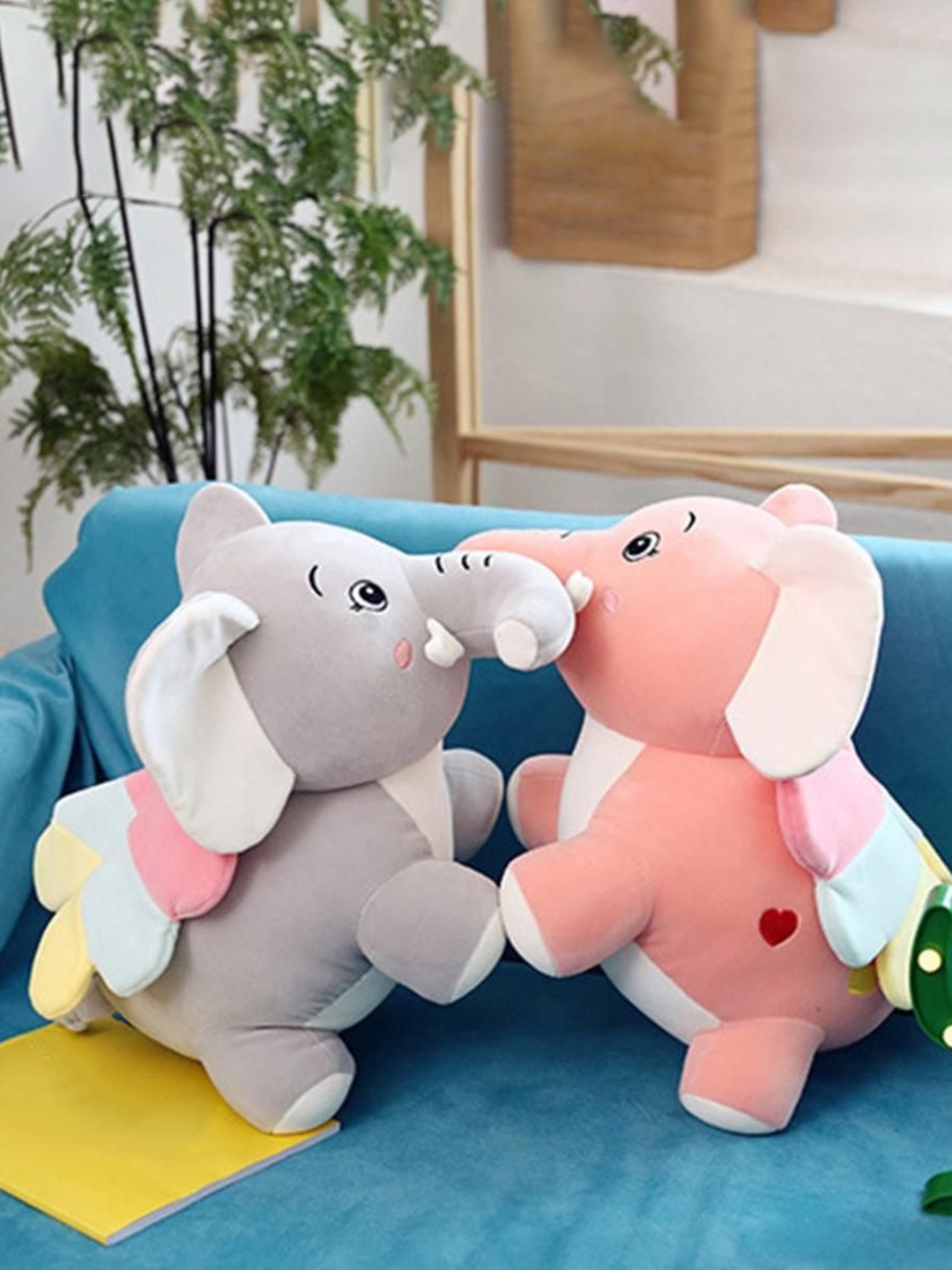 

AN TEDDY Flying Elephant Soft Toys, Grey