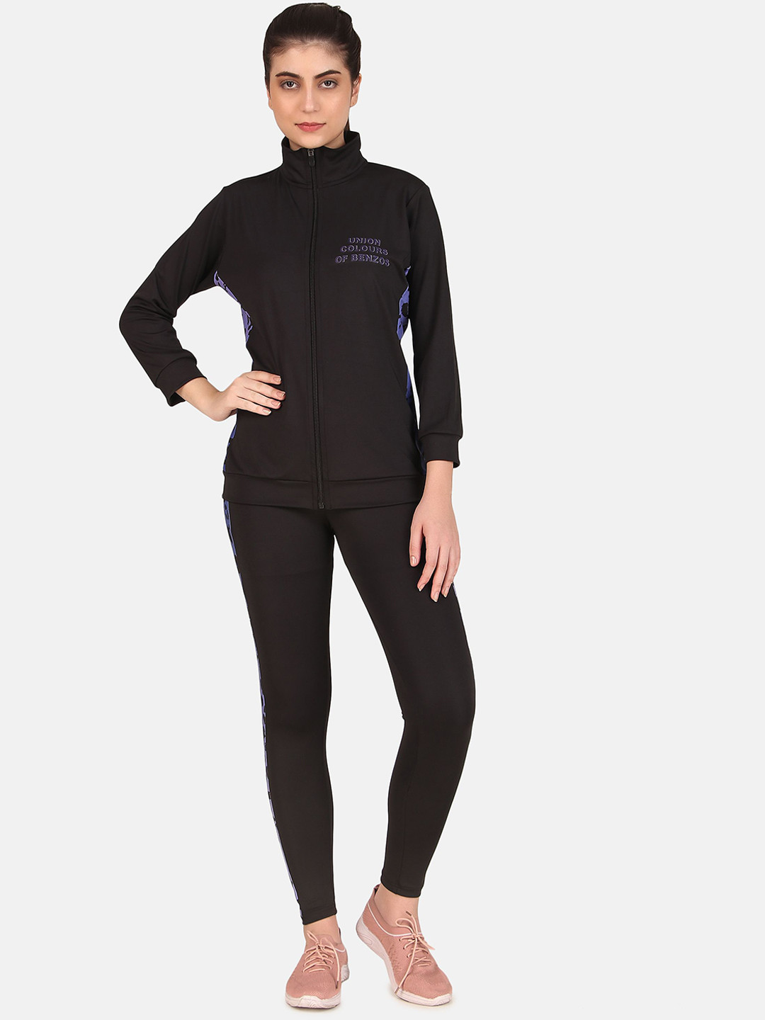 

BENZOS Women Printed Tracksuits, Black