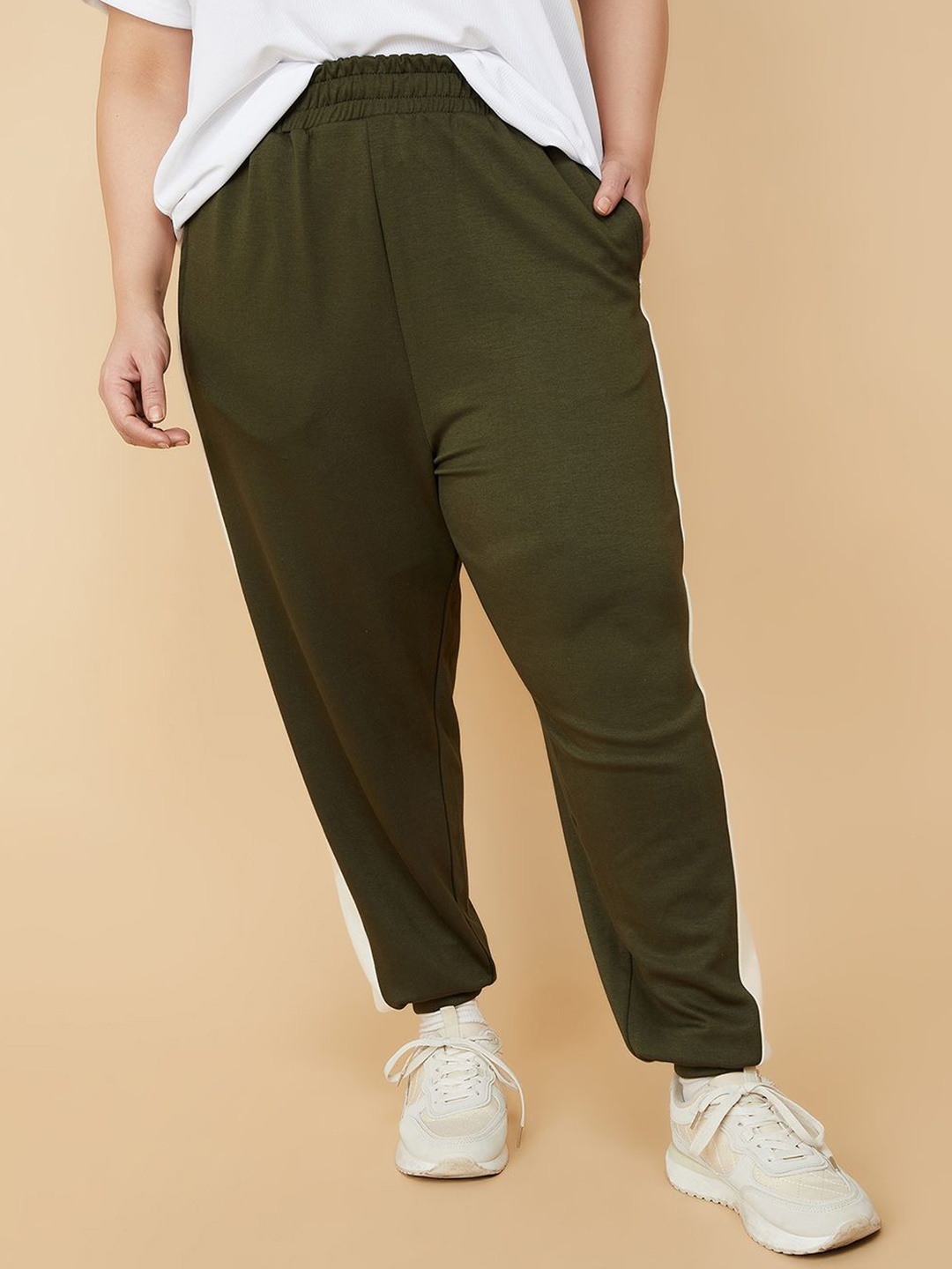 

Max Women Plus Size Regular Fit Joggers, Olive
