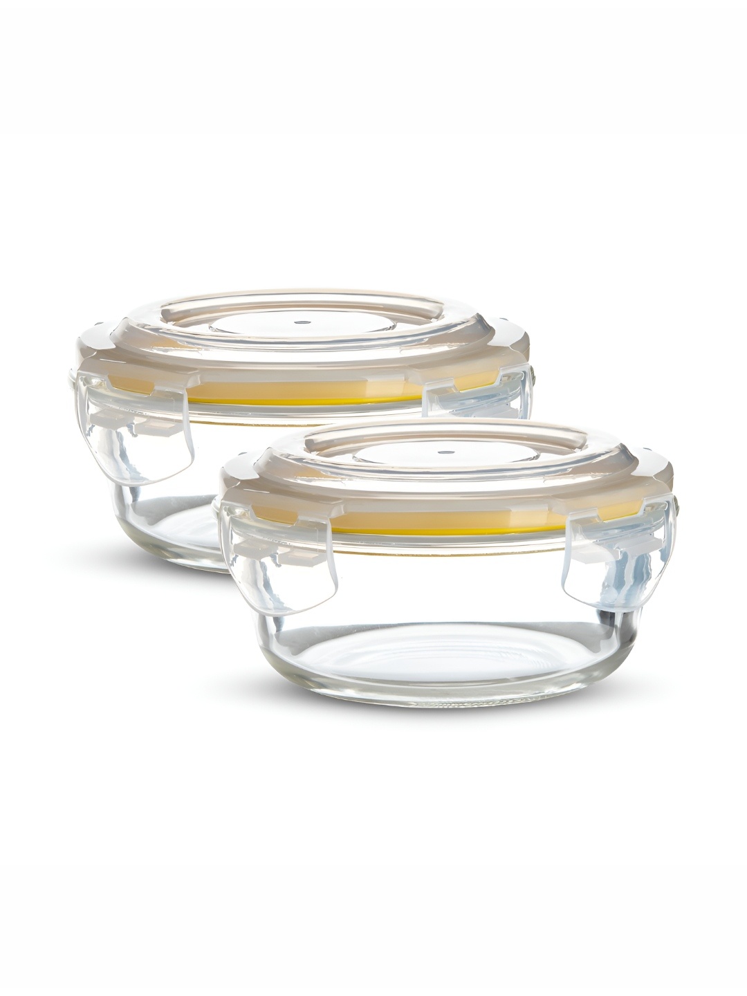 

BERGNER 2 Piece Transparent Glass Microwave Safe Fridge Container