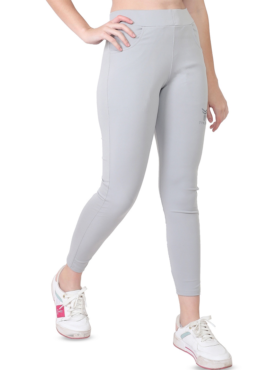

TYKUN Women High-Rise Gym Tights, Grey