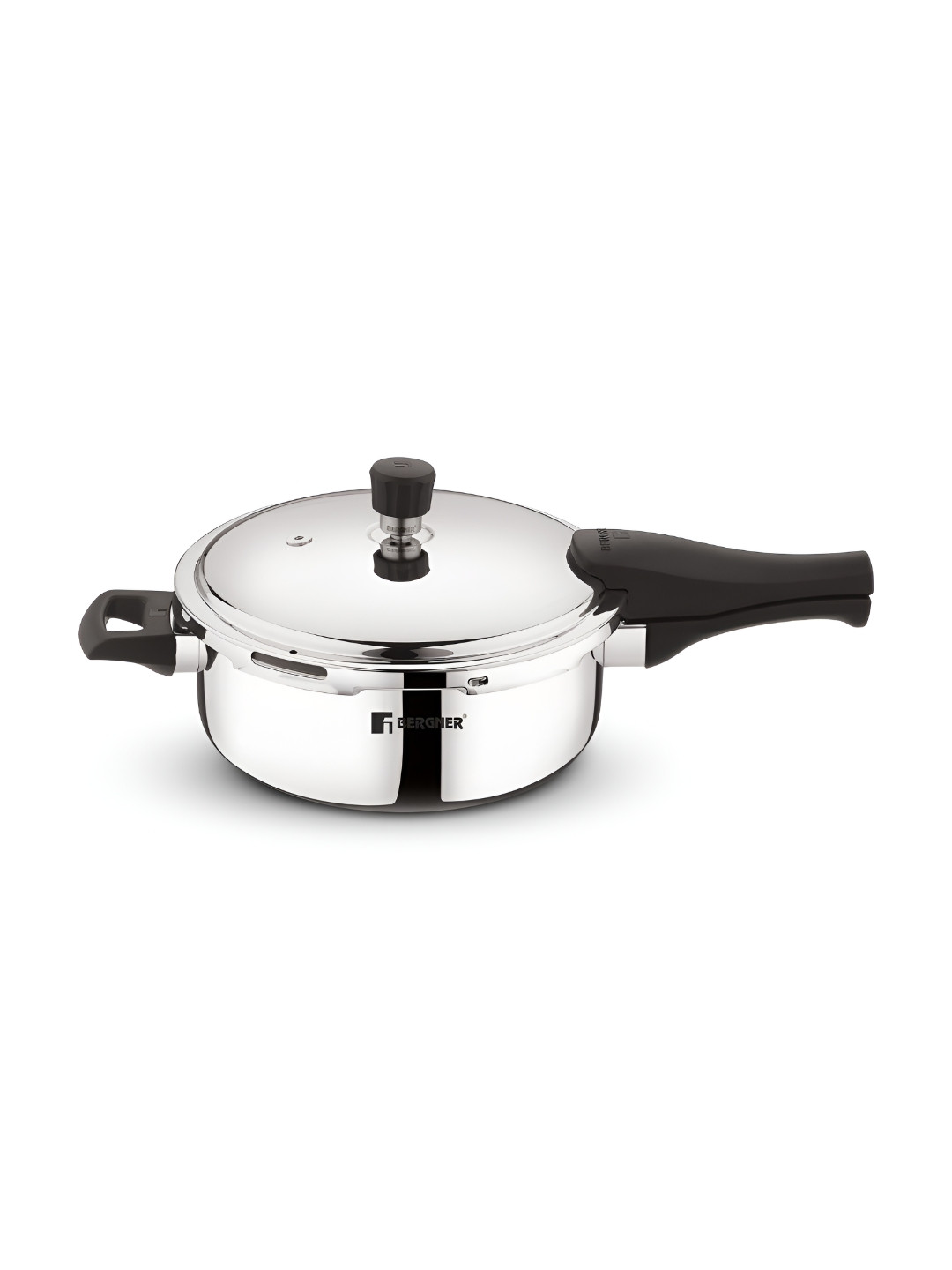 

BERGNER Trimax Silver-Toned Tri-Ply Stainless Steel Dishwasher Safe Pressure Cooker